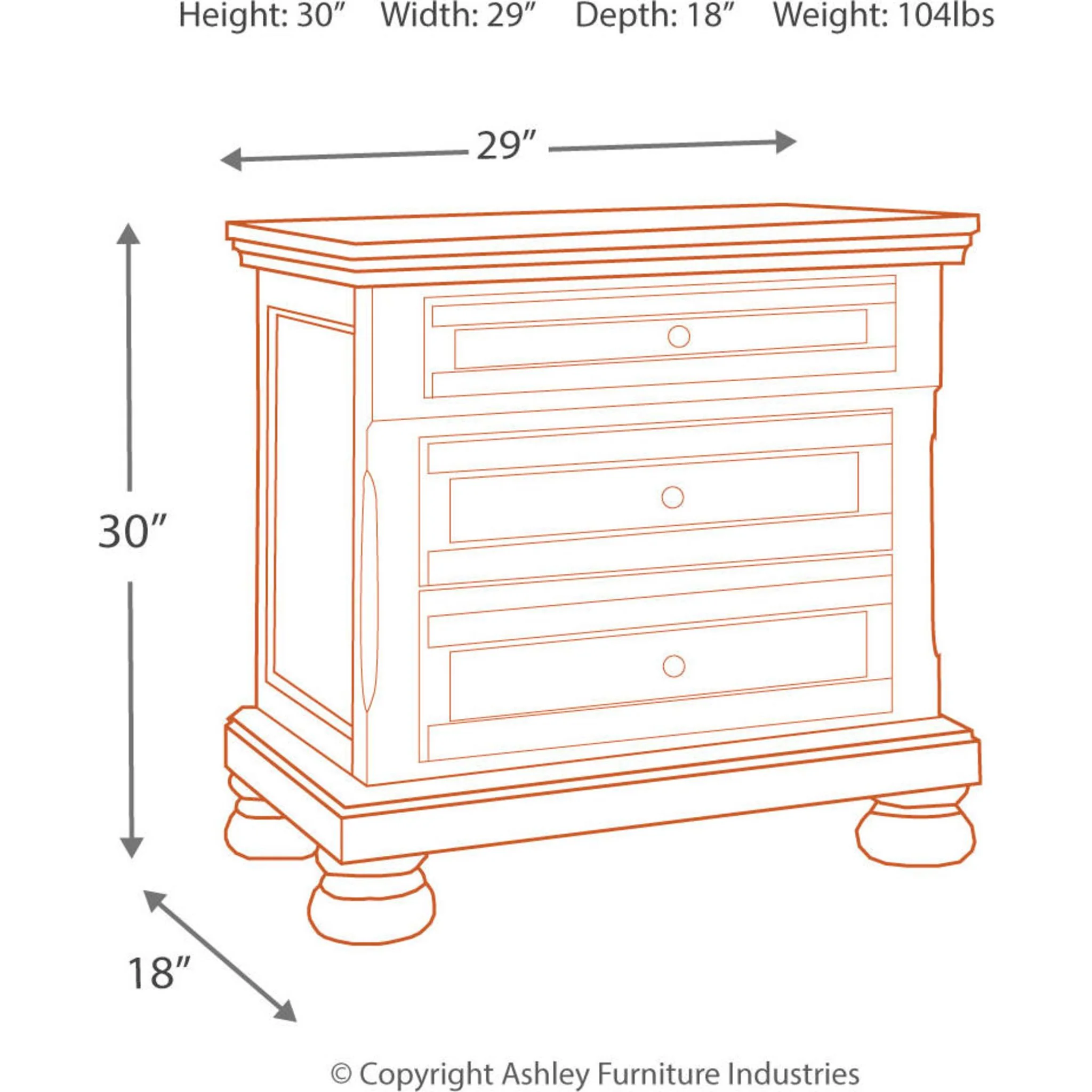 Flynnter Nightstand - Medium Brown - Image 12