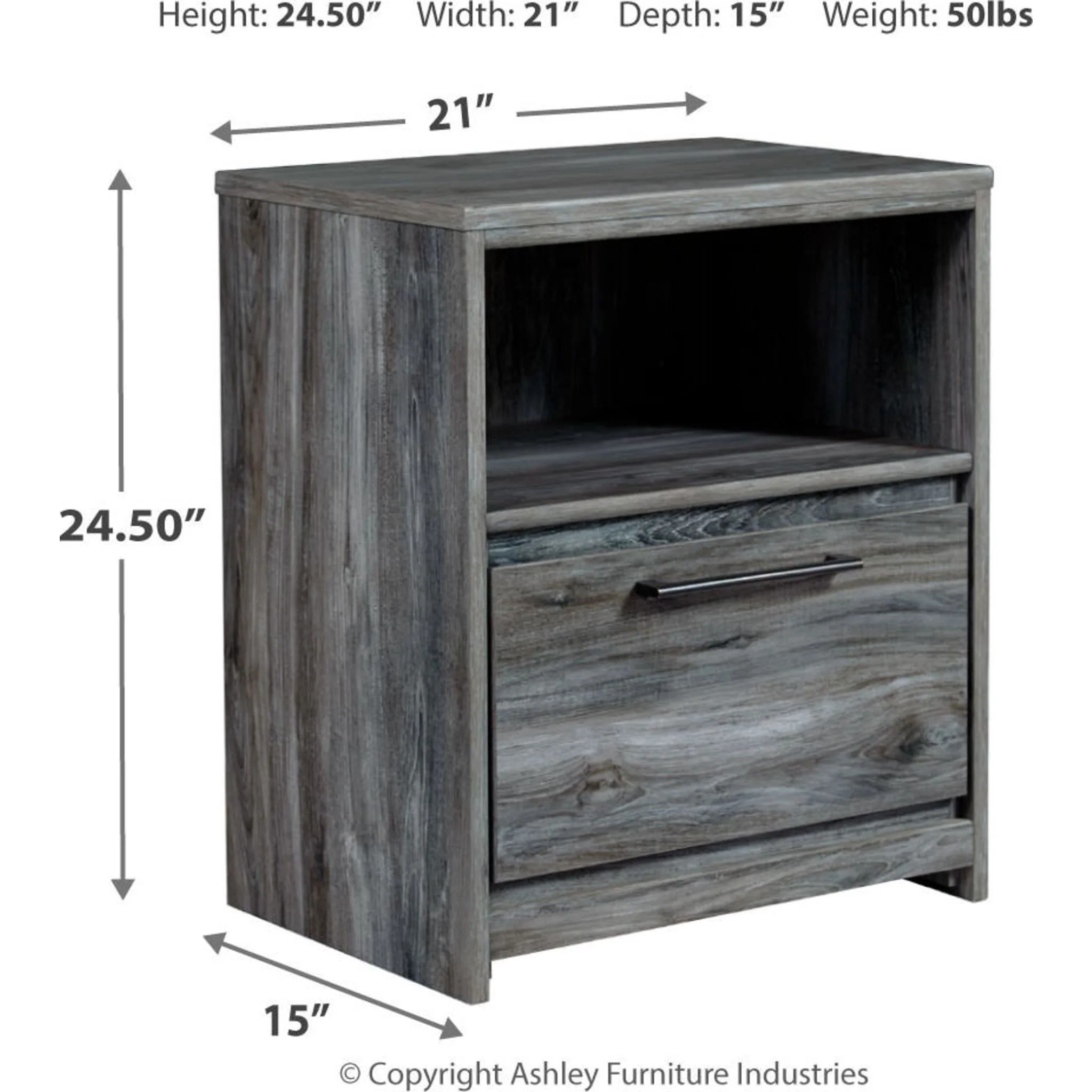 Baystorm 6 Piece King Panel Bedroom - Gray - Image 13