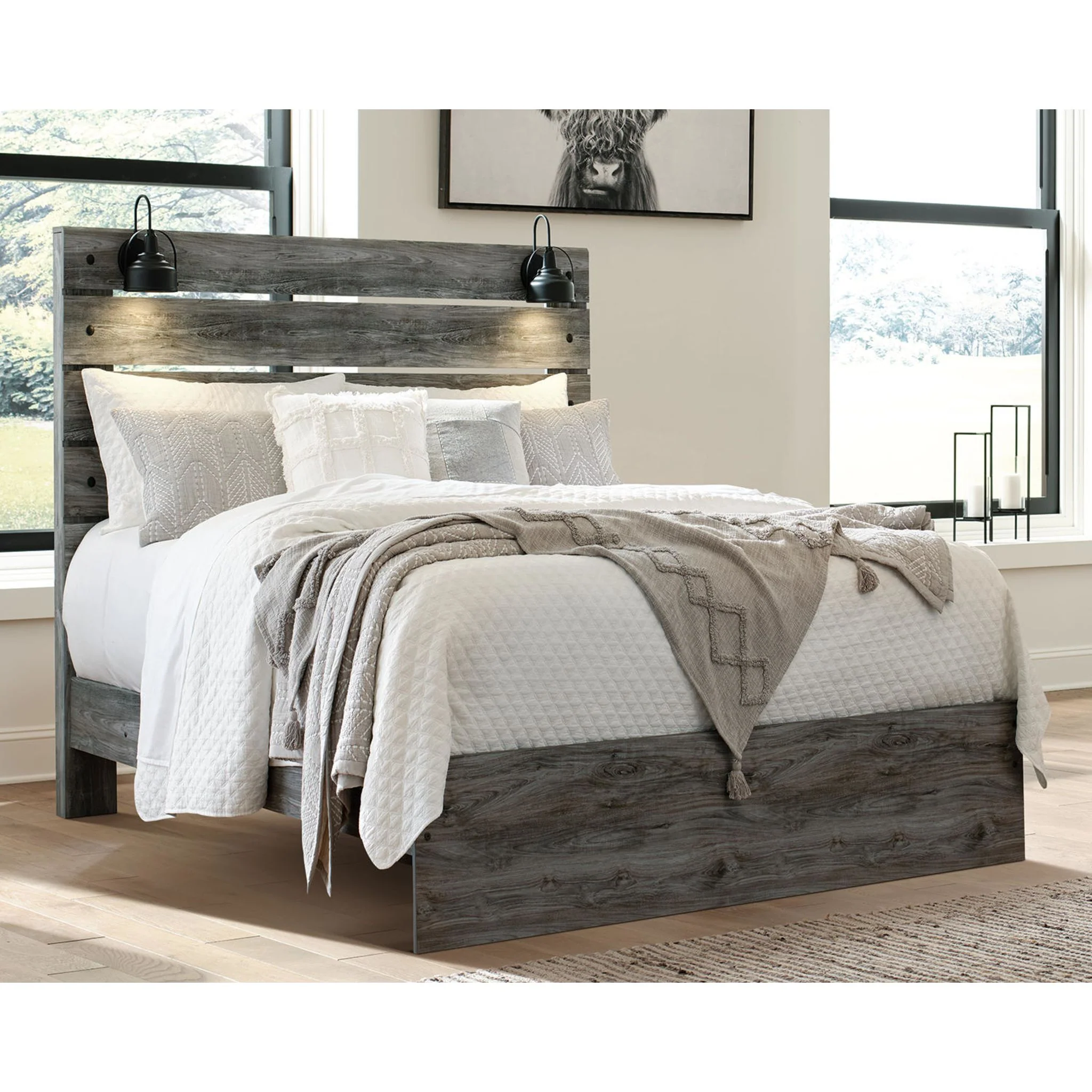 Baystorm 6 Piece Queen Panel Bedroom - Gray - Image 2