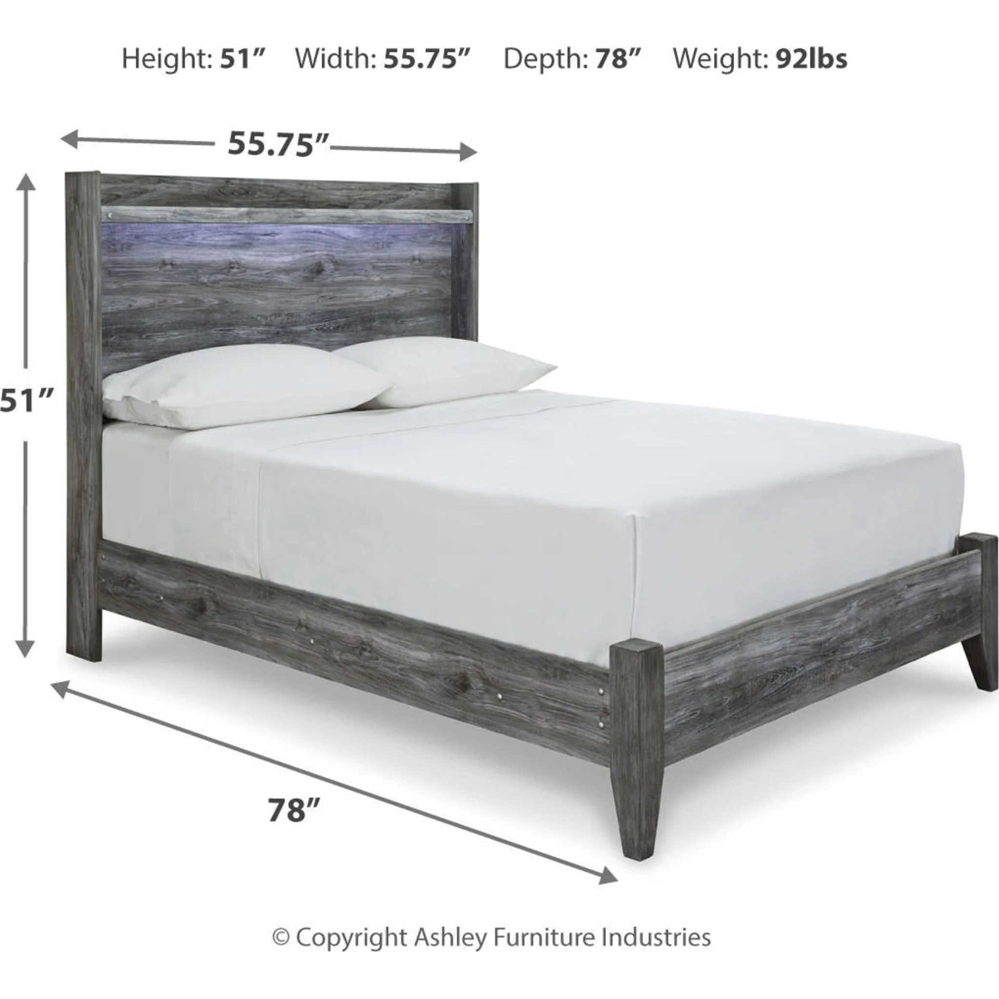 Baystorm Full Panel Bed - Gray - Image 14