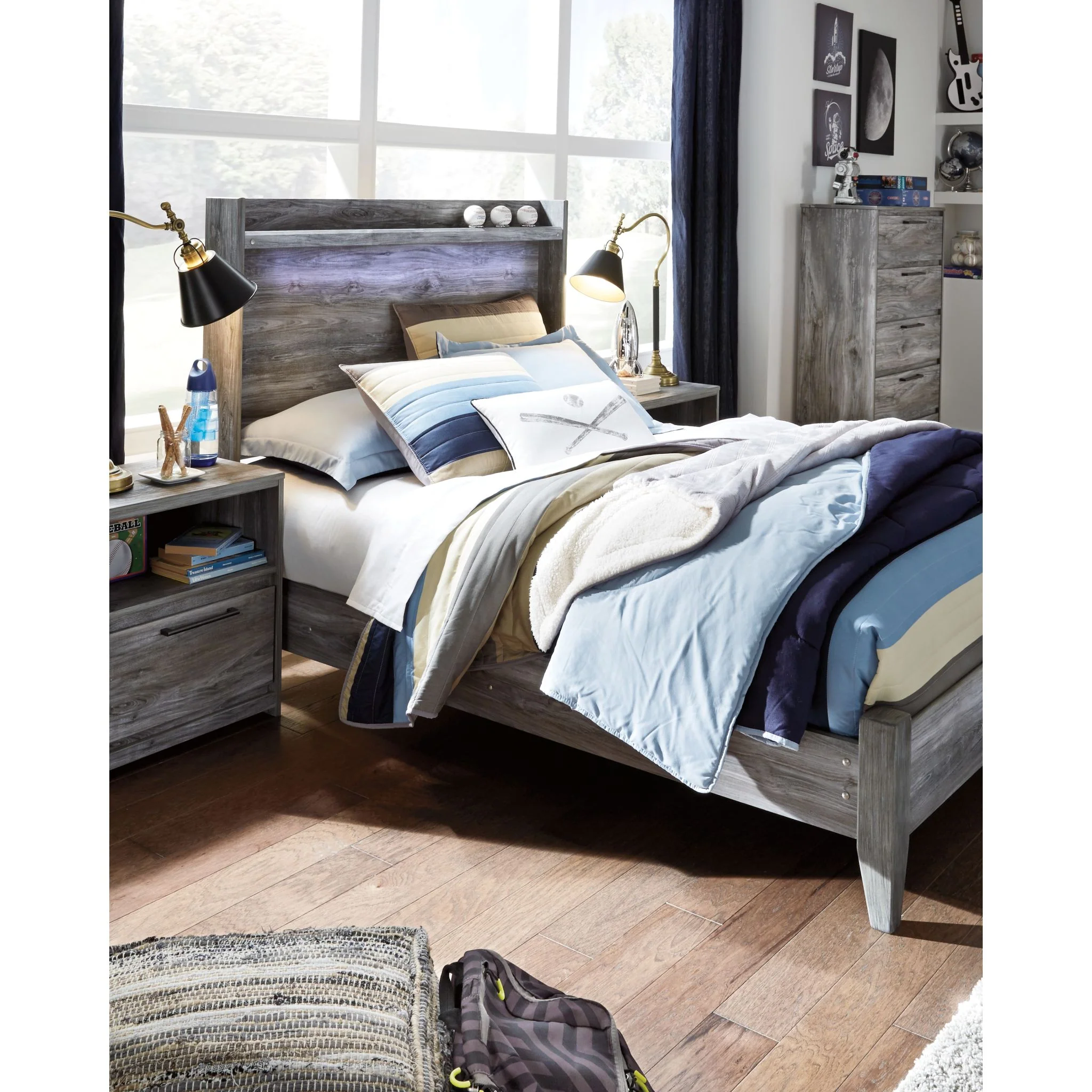 Baystorm Full Panel Bed - Gray - Image 8