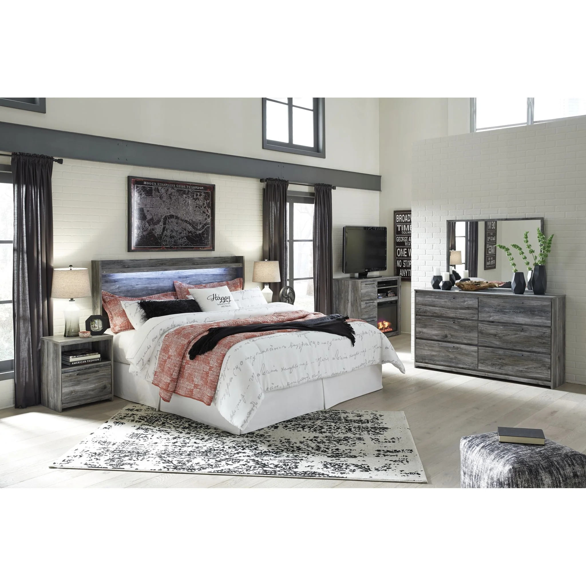 Baystorm King Panel Headboard - Grey - Image 3