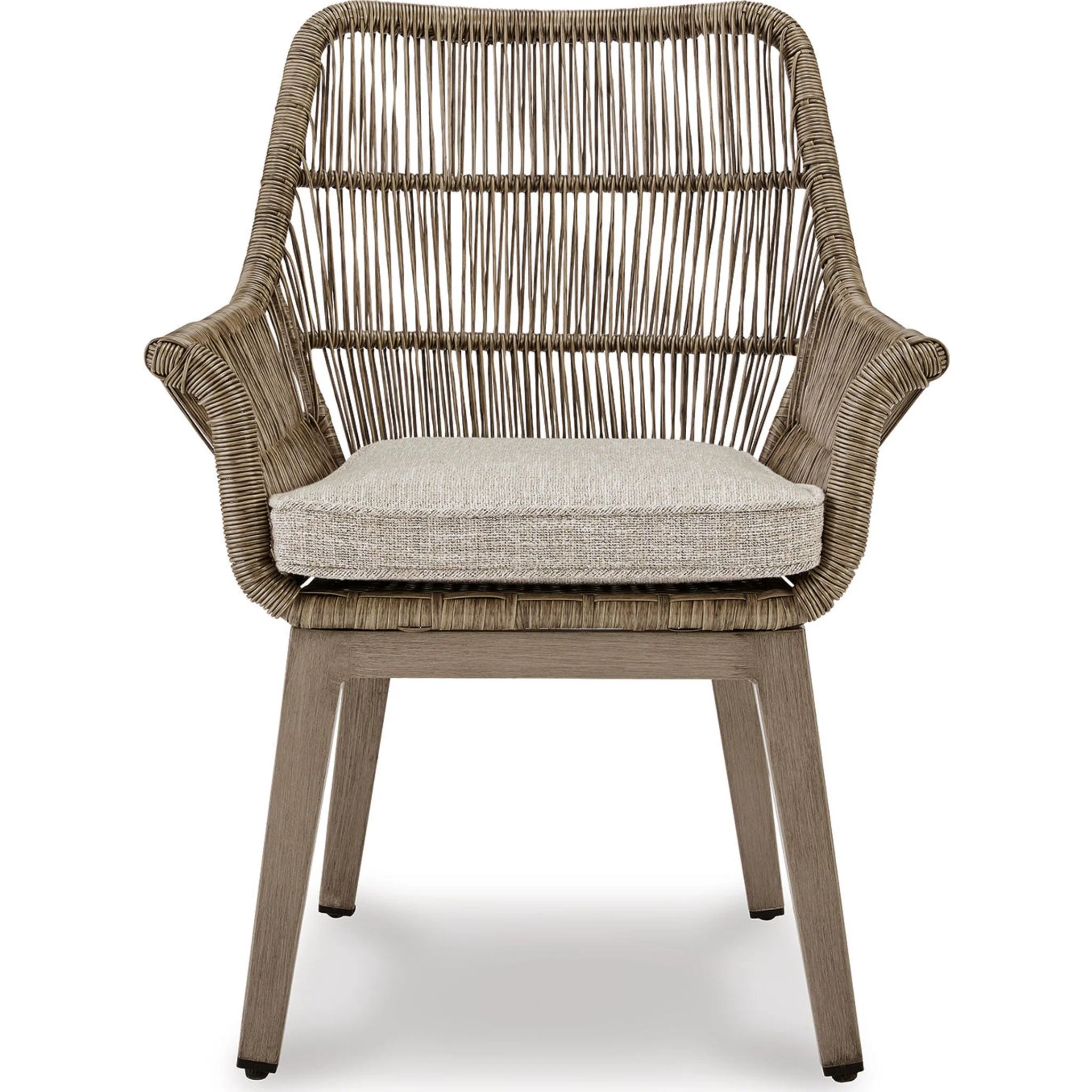 Beach Front Outdoor Arm Chair with Cushion (set of 2) - Beige - Image 15