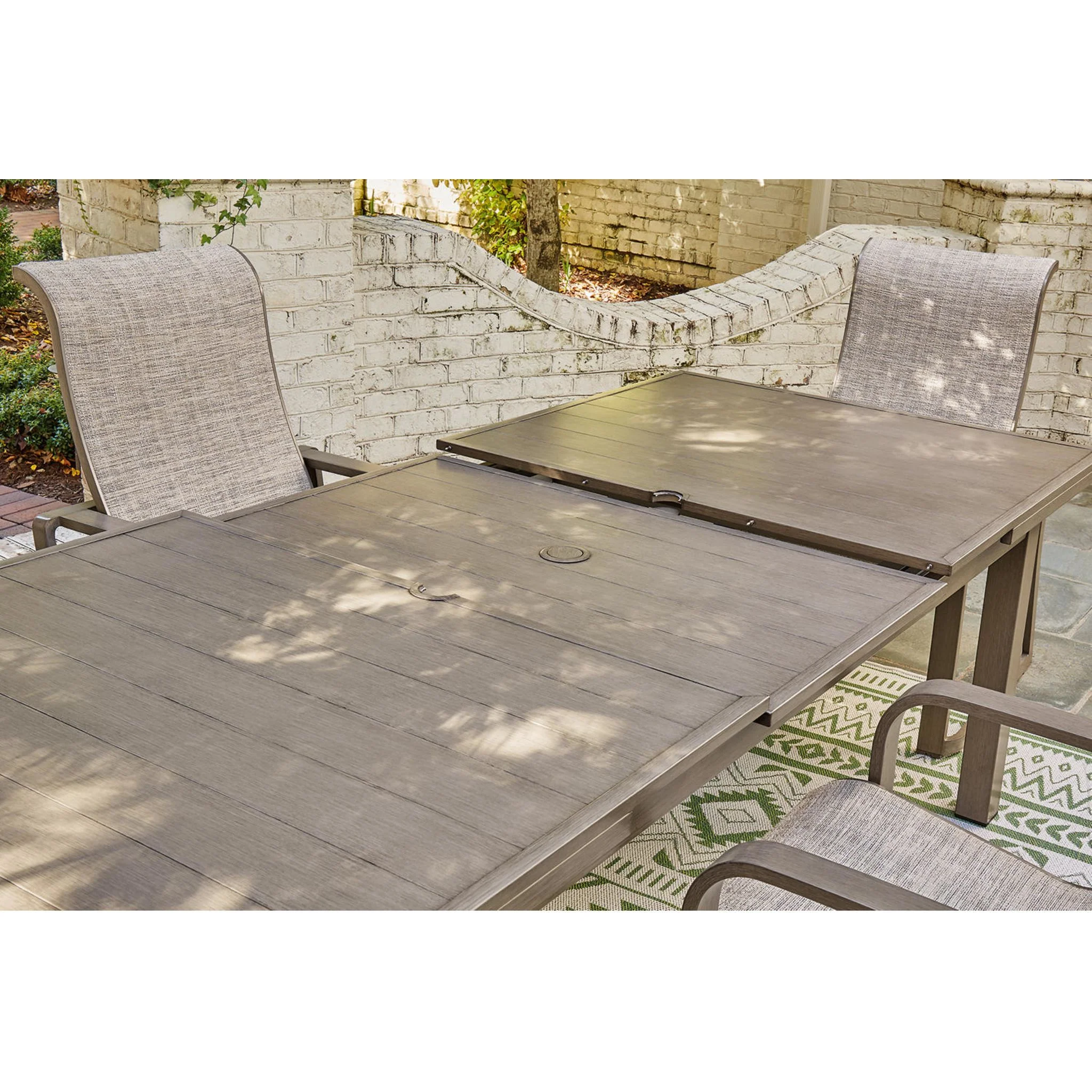 Beach Front Outdoor Rectangle Dining Table - Beige - Image 15