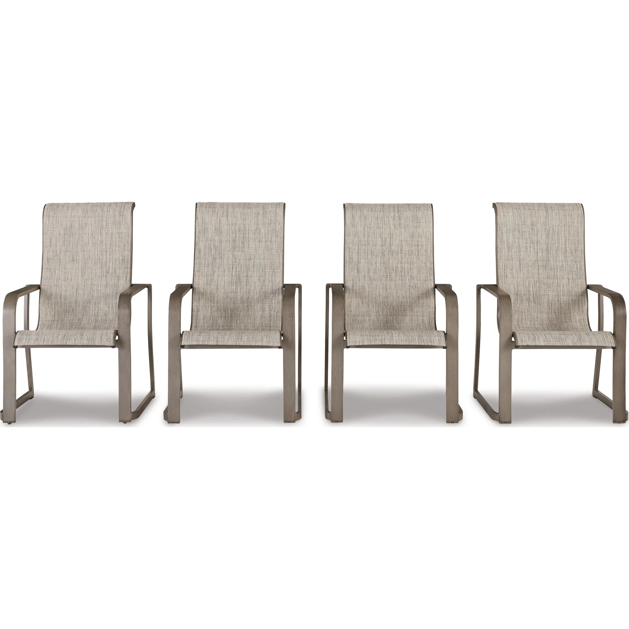 Beach Front Outdoor Sling Arm Chair (set of 4) - Beige