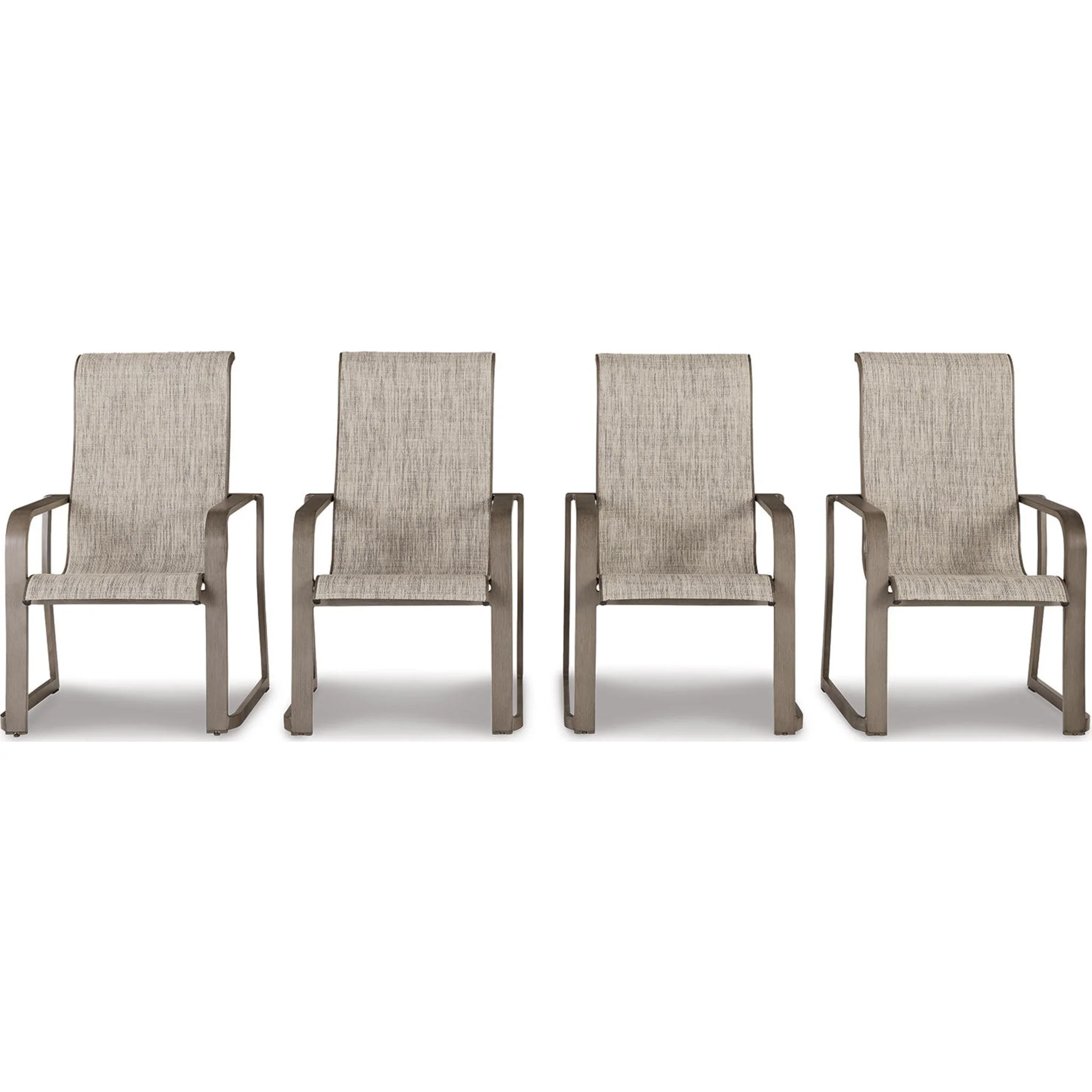Beach Front Outdoor Sling Arm Chair (set of 4) - Beige - Image 12