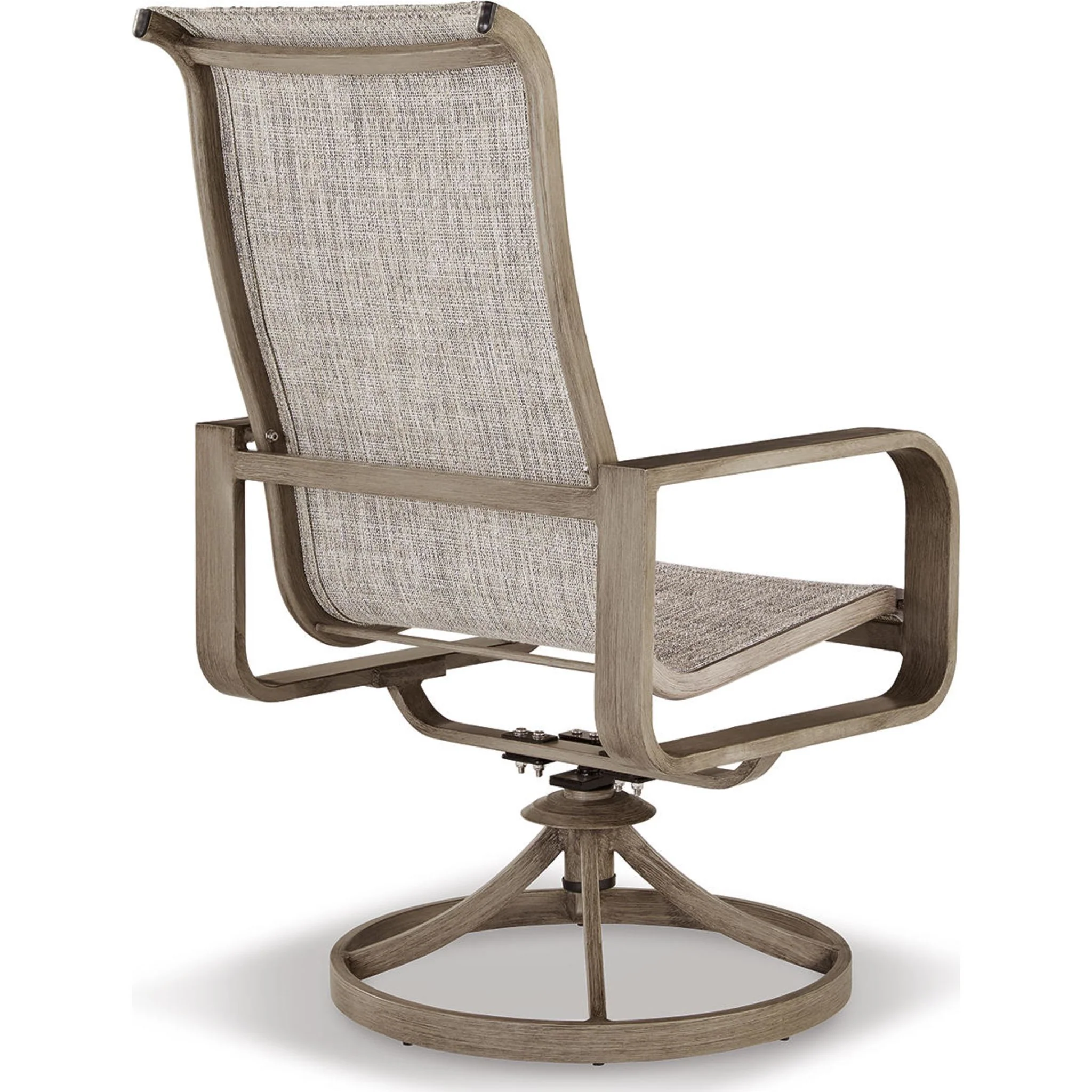 Beach Front Outdoor Sling Swivel Chair (set of 2) - Beige - Image 11