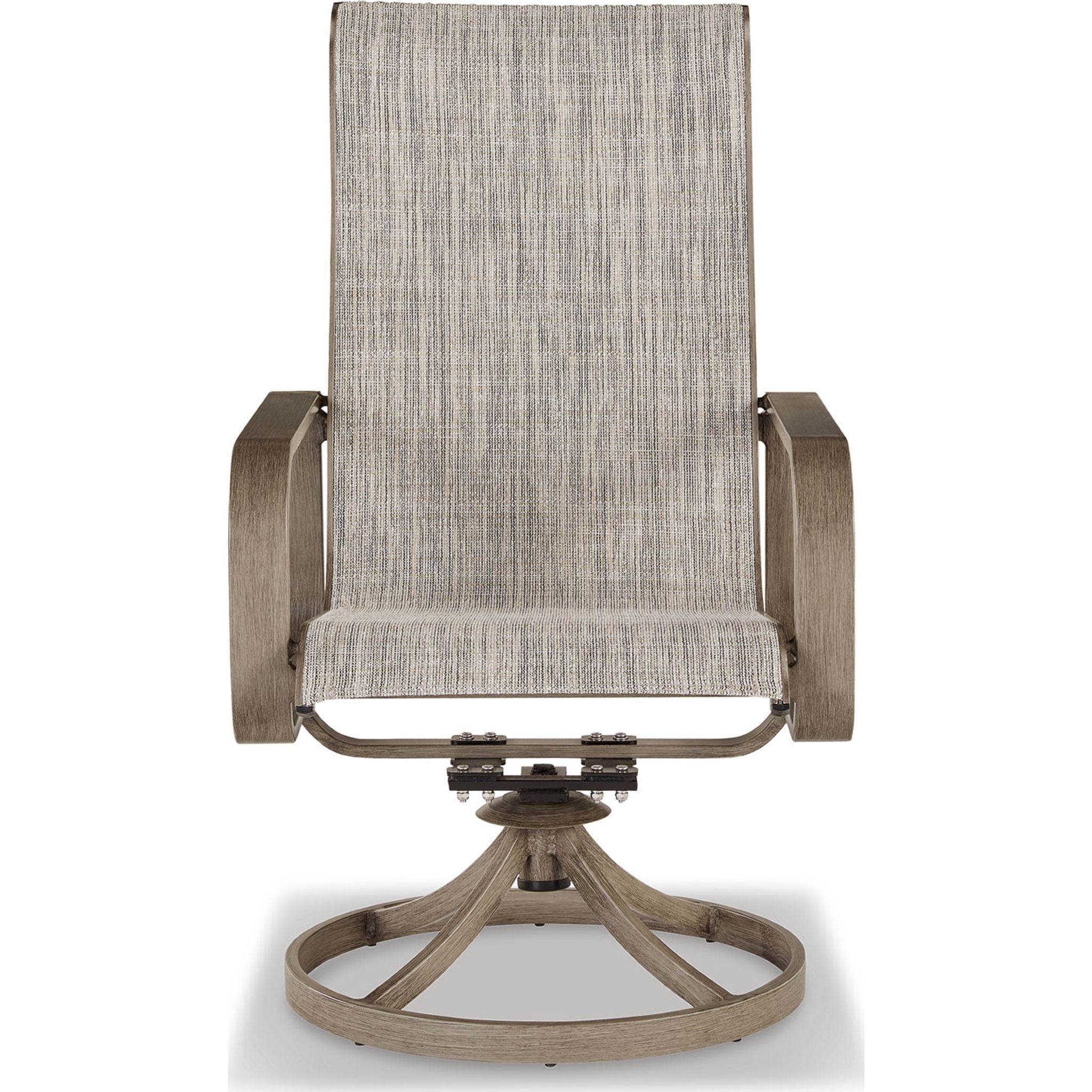 Beach Front Outdoor Sling Swivel Chair (set of 2) - Beige - Image 12