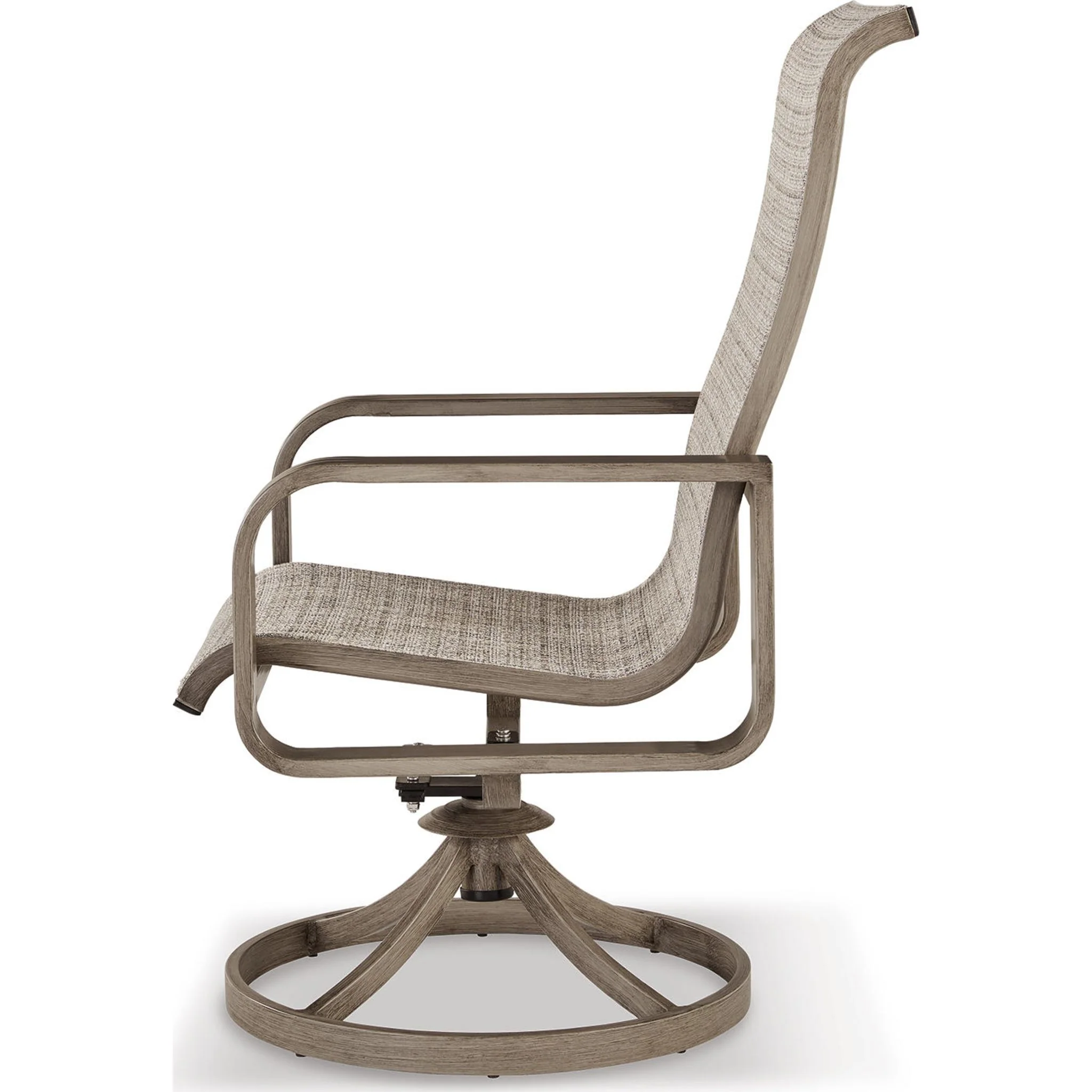 Beach Front Outdoor Sling Swivel Chair (set of 2) - Beige - Image 13
