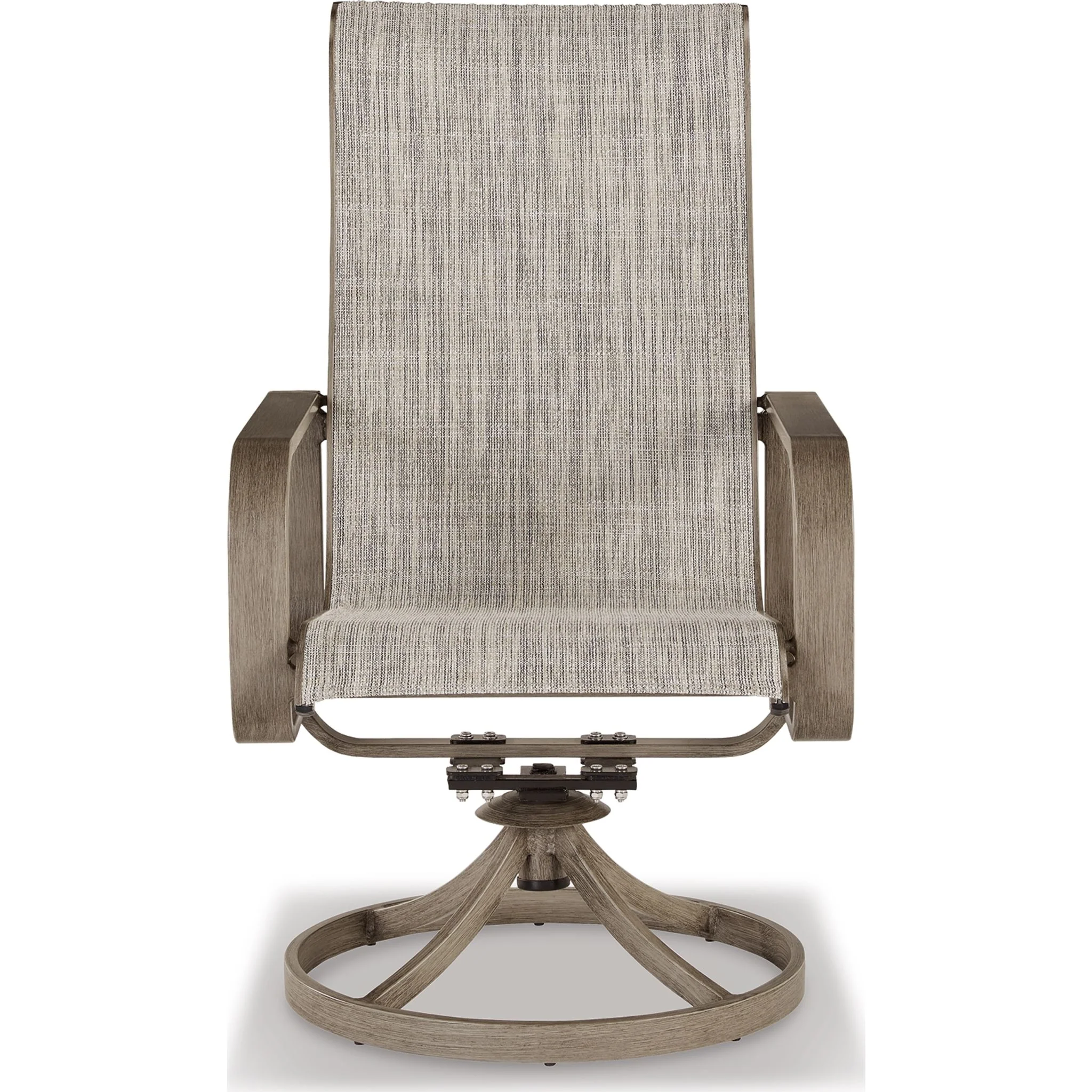 Beach Front Outdoor Sling Swivel Chair (set of 2) - Beige - Image 3