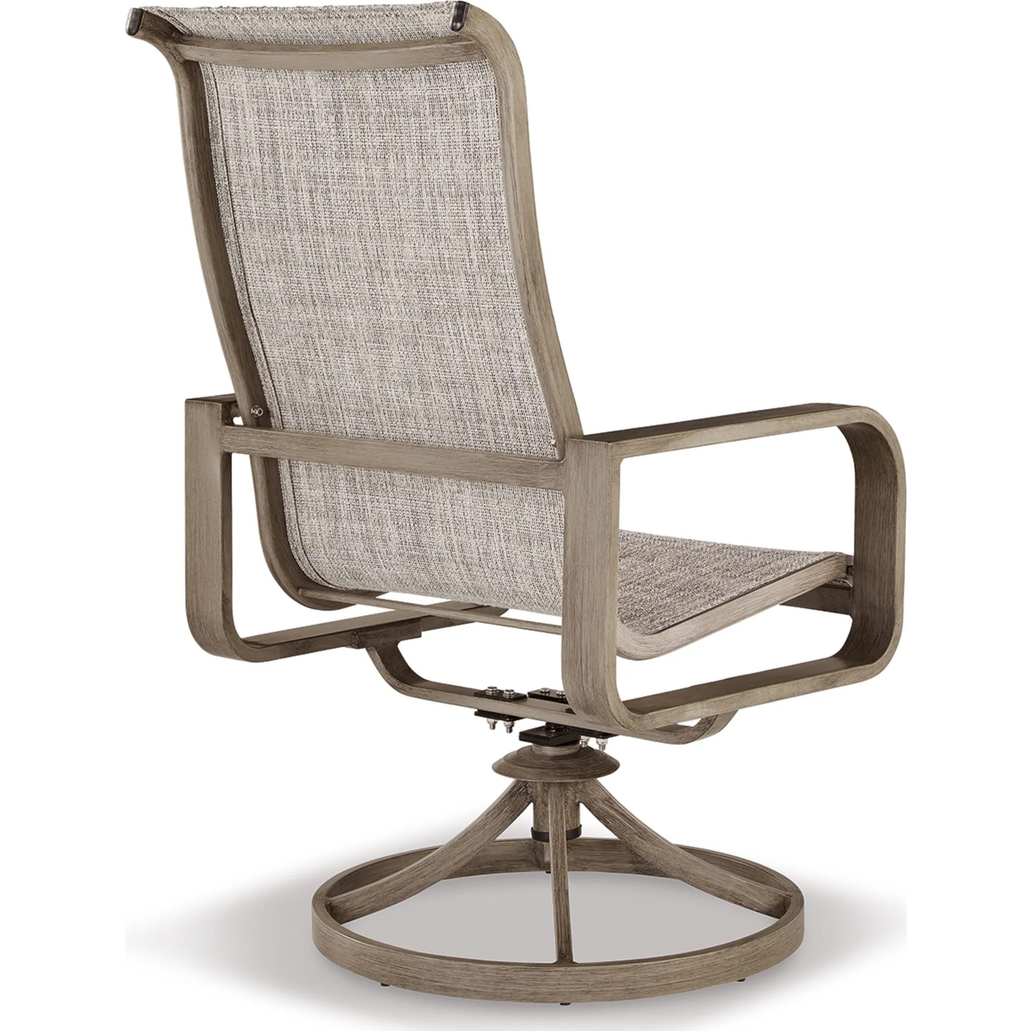 Beach Front Outdoor Sling Swivel Chair (set of 2) - Beige - Image 5