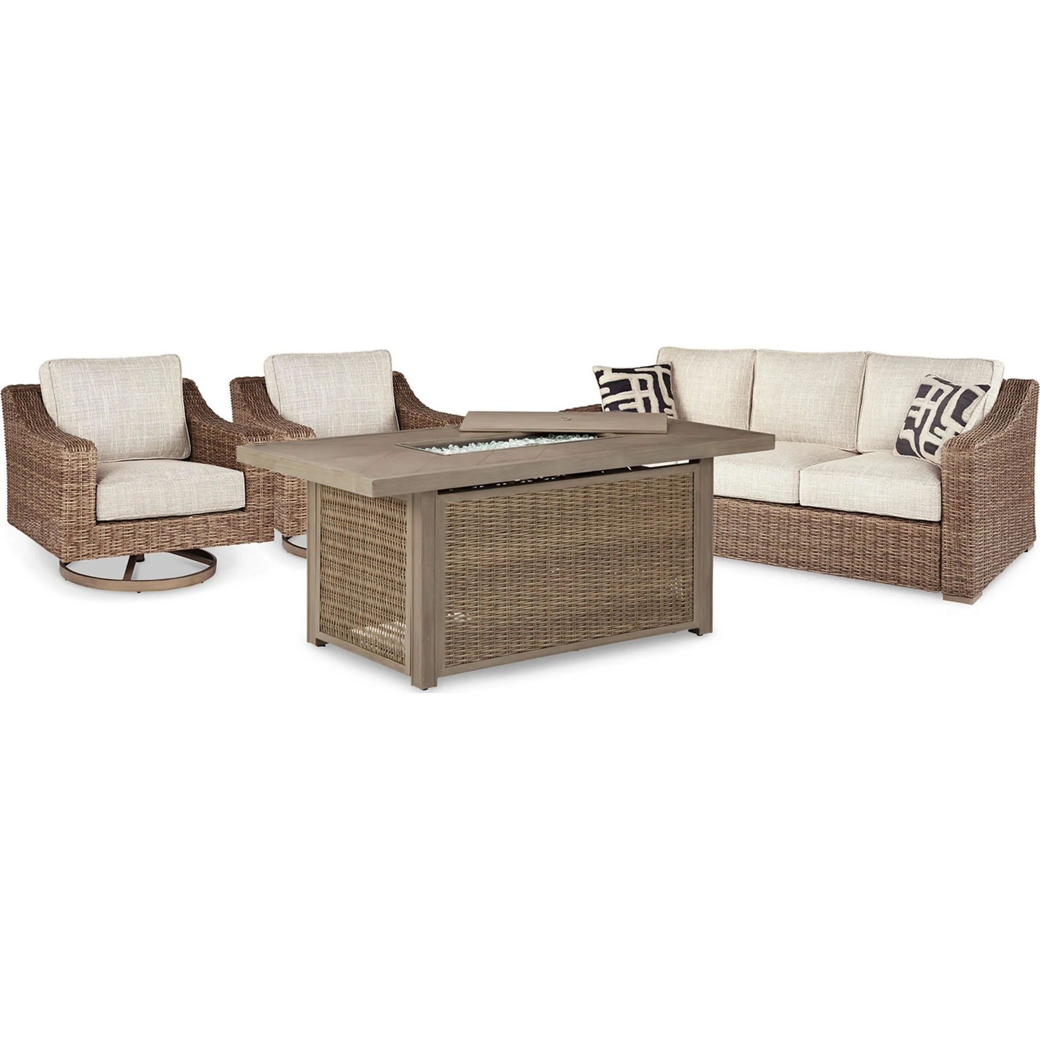 Beachcroft 4 Piece Outdoor Seating - Beige - Image 11