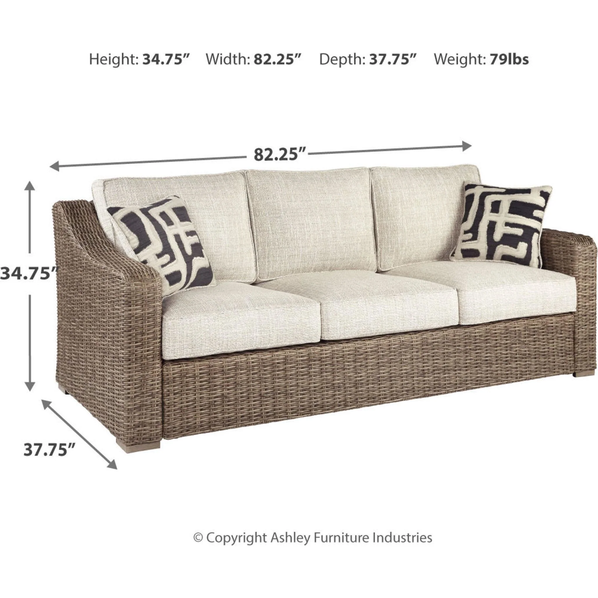 Beachcroft 4 Piece Outdoor Seating - Beige - Image 14