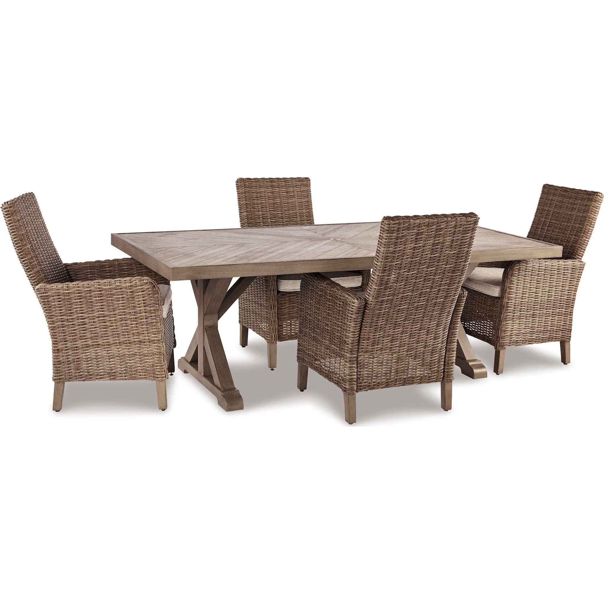 Beachcroft 5 Piece Outdoor Dining Set - Beige