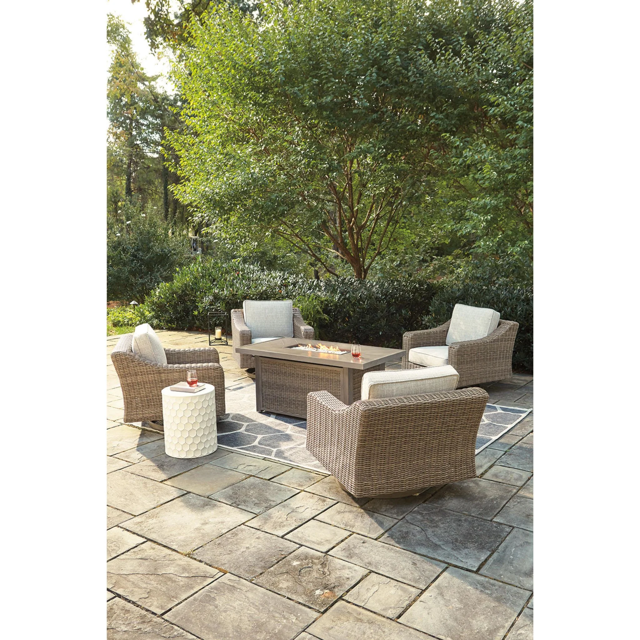 Beachcroft 5 Piece Outdoor Seating - Beige - Image 5