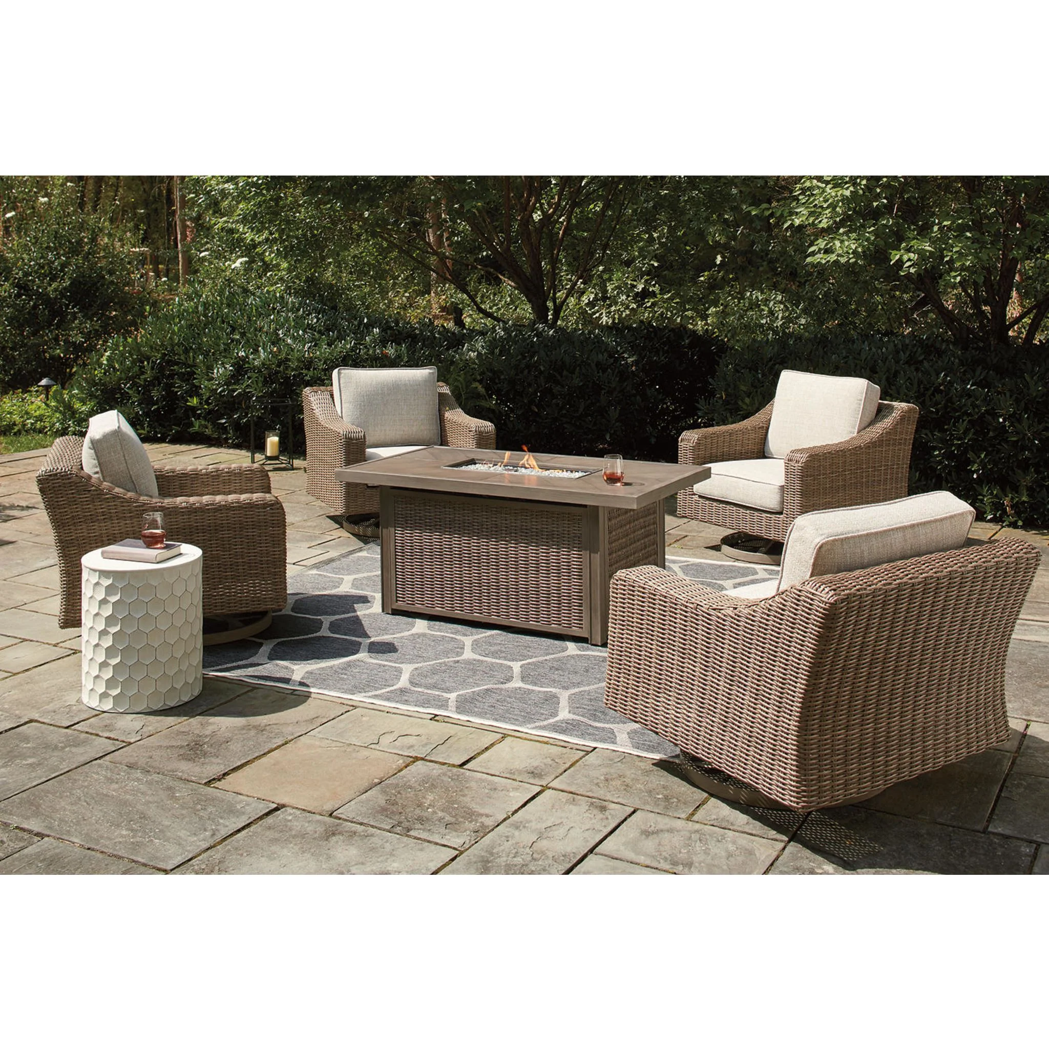 Beachcroft 5 Piece Outdoor Seating - Beige - Image 9