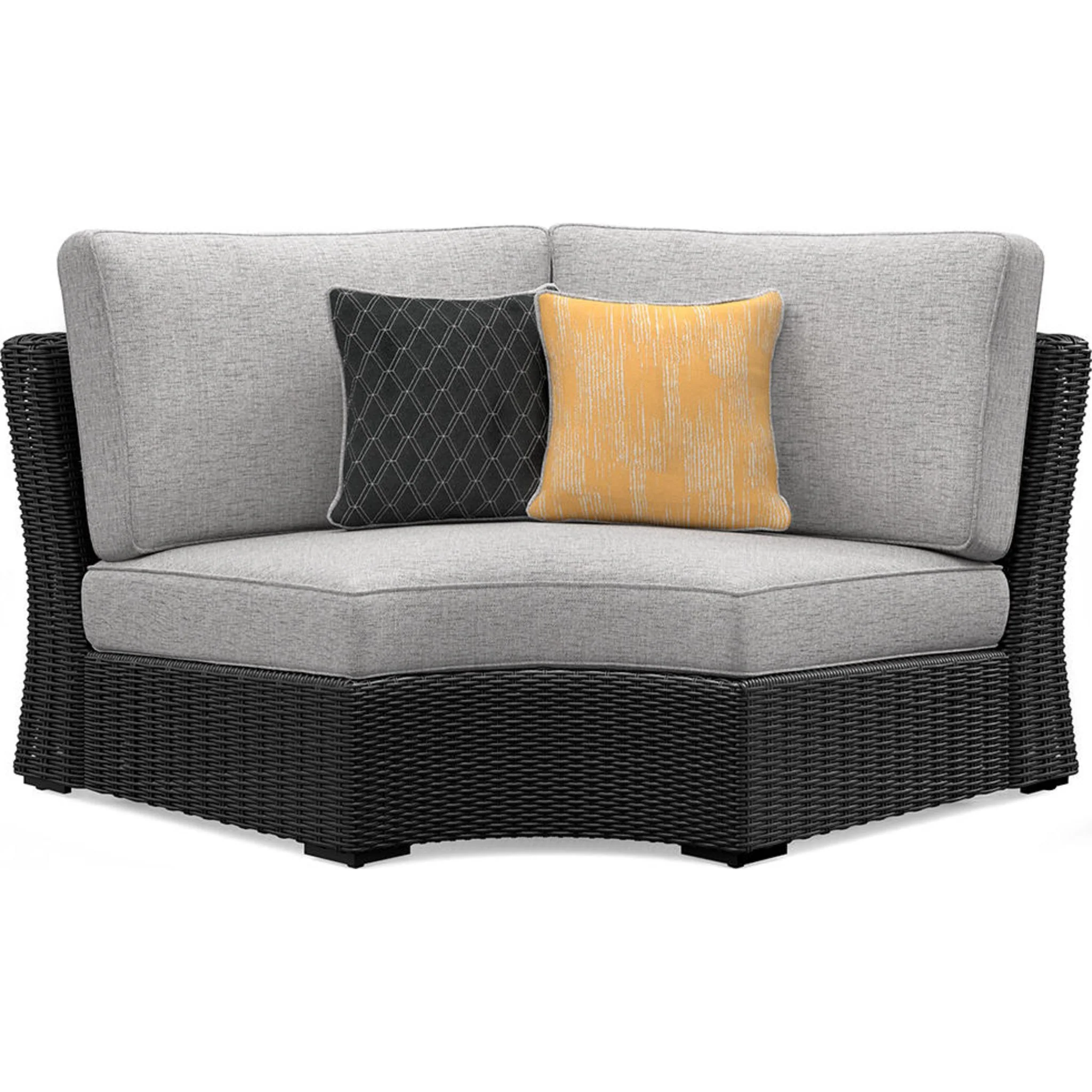 Beachcroft 5-Piece Outdoor Sectional - Black/Light Gray - Image 18