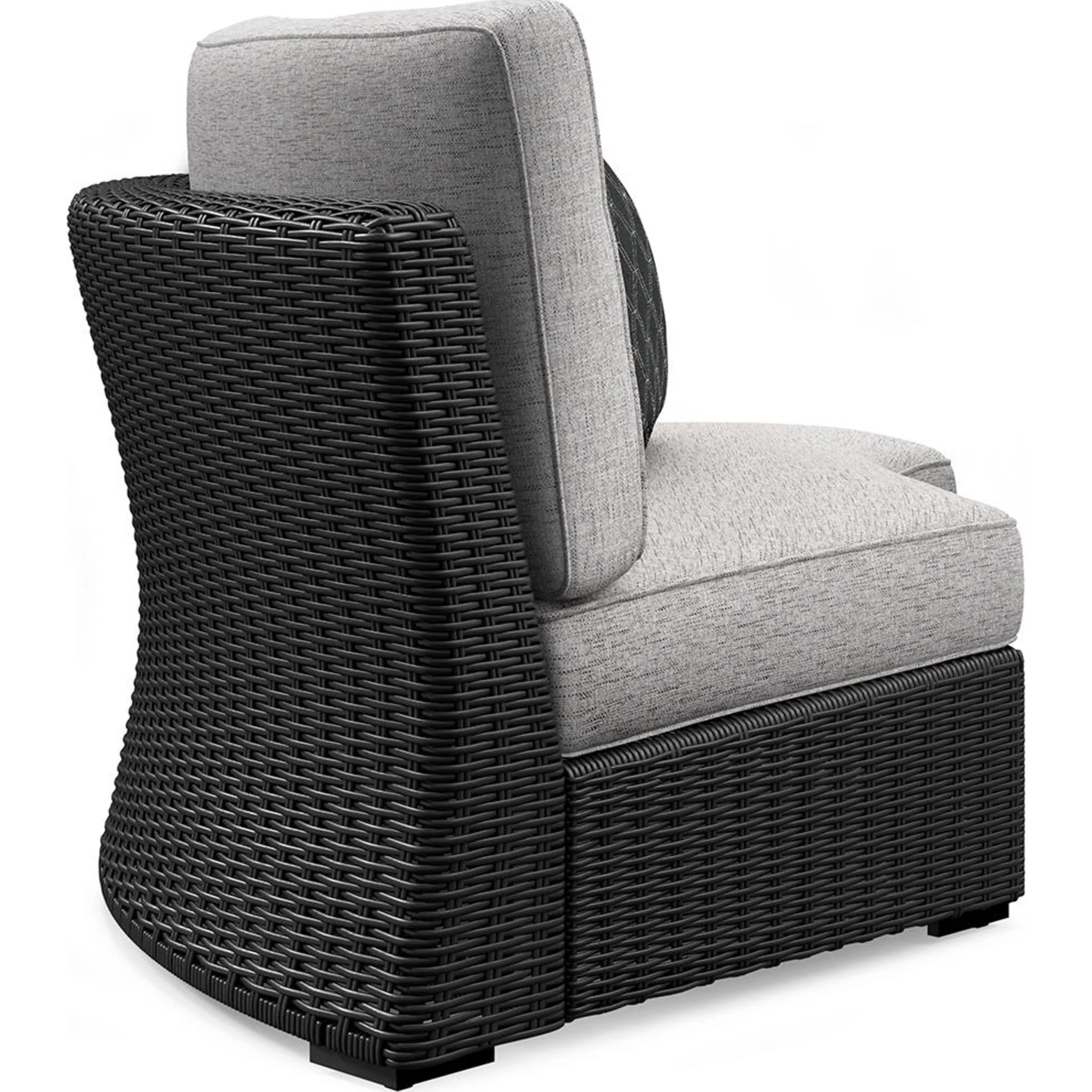 Beachcroft 5-Piece Outdoor Sectional - Black/Light Gray - Image 19