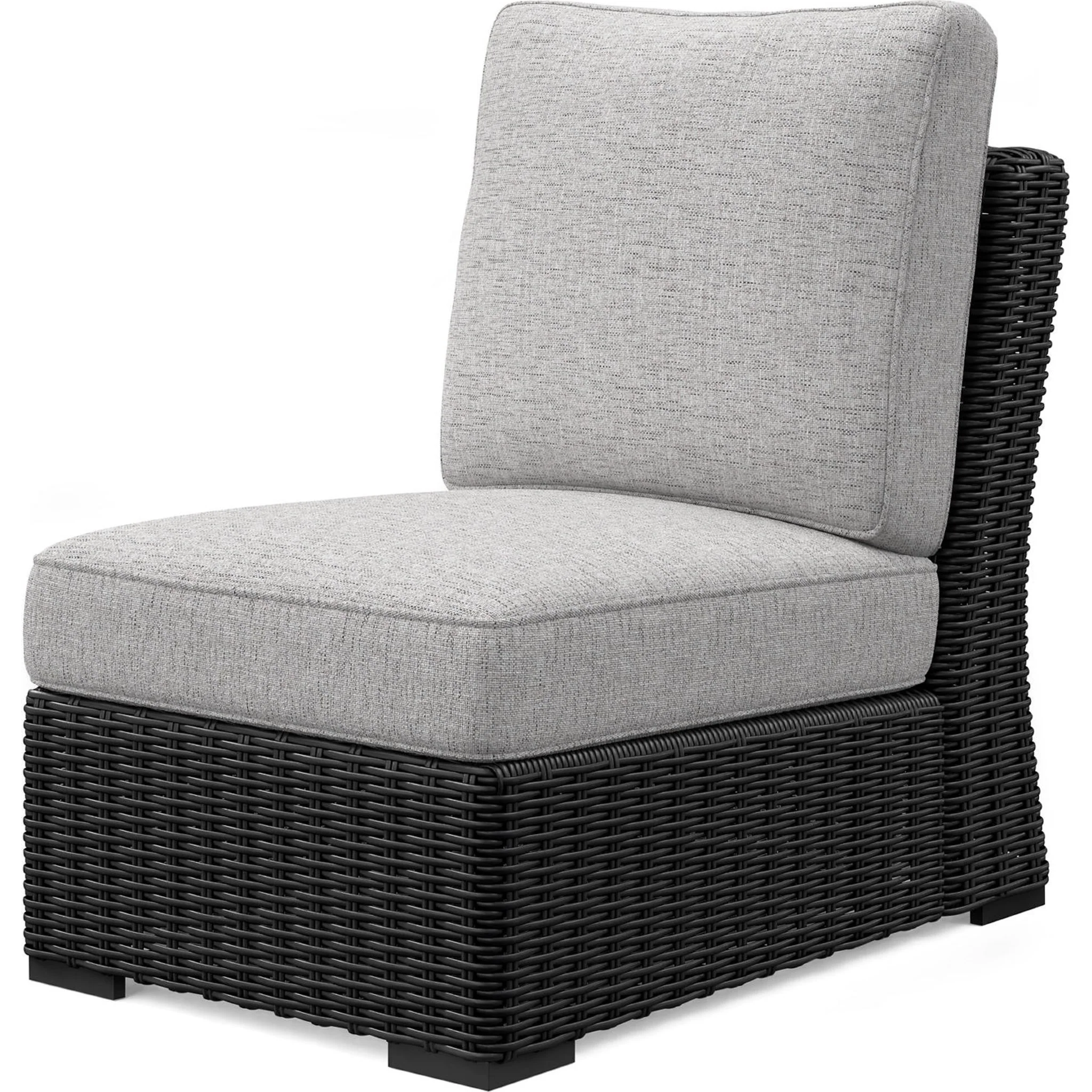 Beachcroft 5-Piece Outdoor Sectional - Black/Light Gray - Image 5