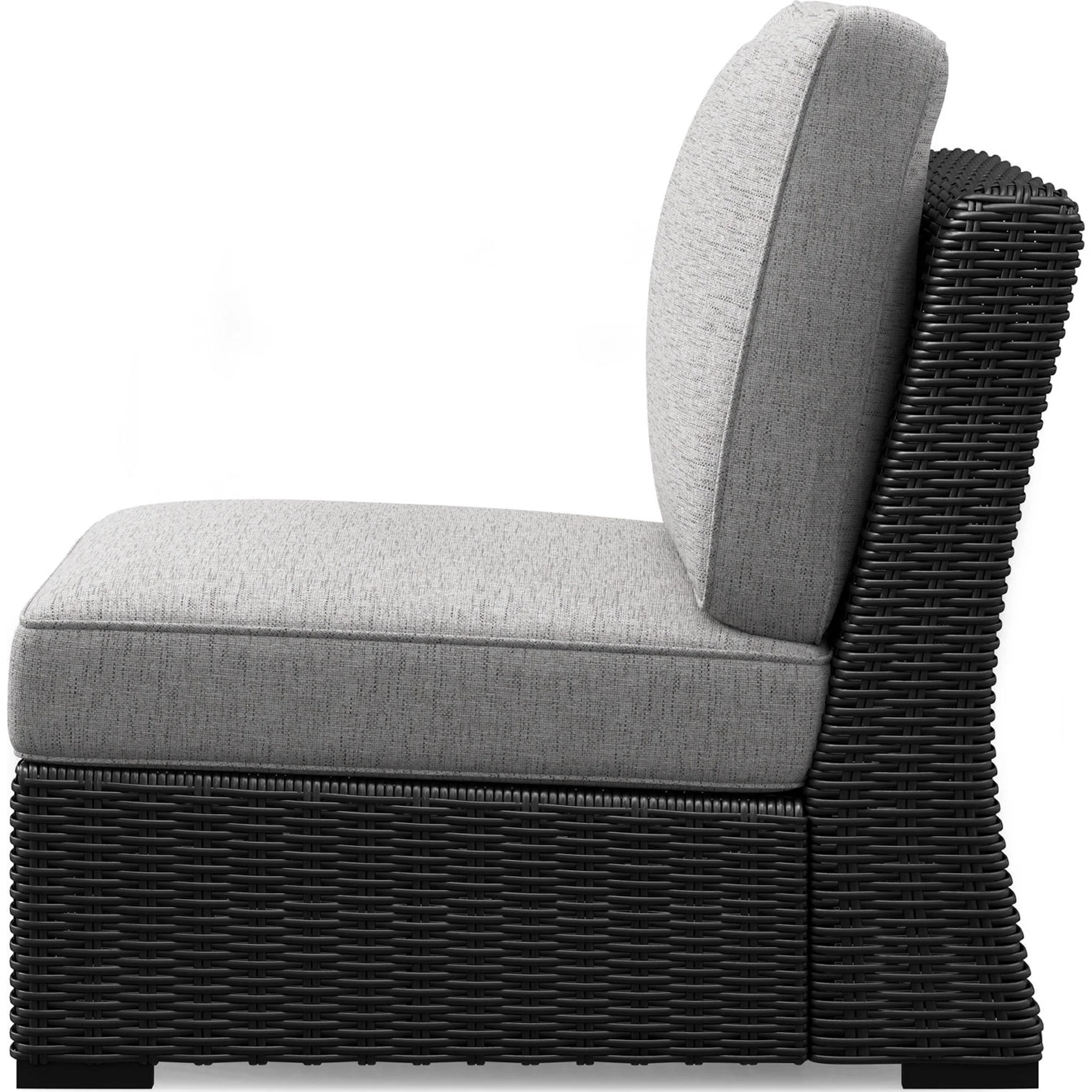 Beachcroft 5 Piece Outdoor Sectional - Black/Light Gray - Image 13