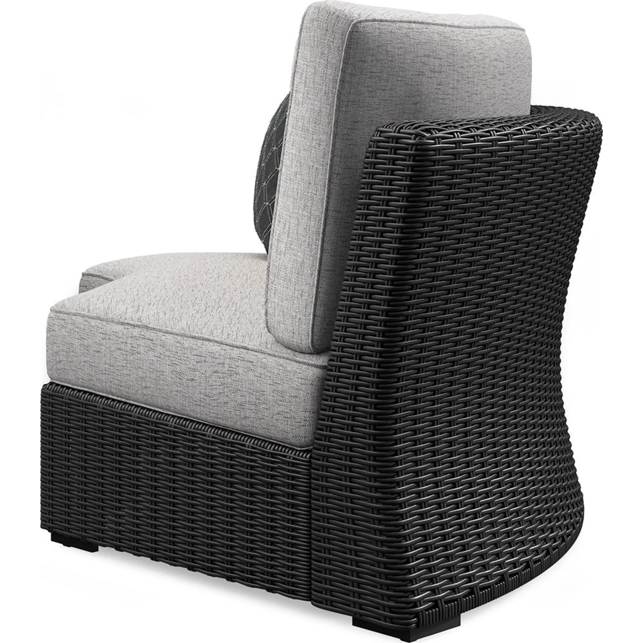 Beachcroft 5 Piece Outdoor Sectional - Black/Light Gray - Image 20