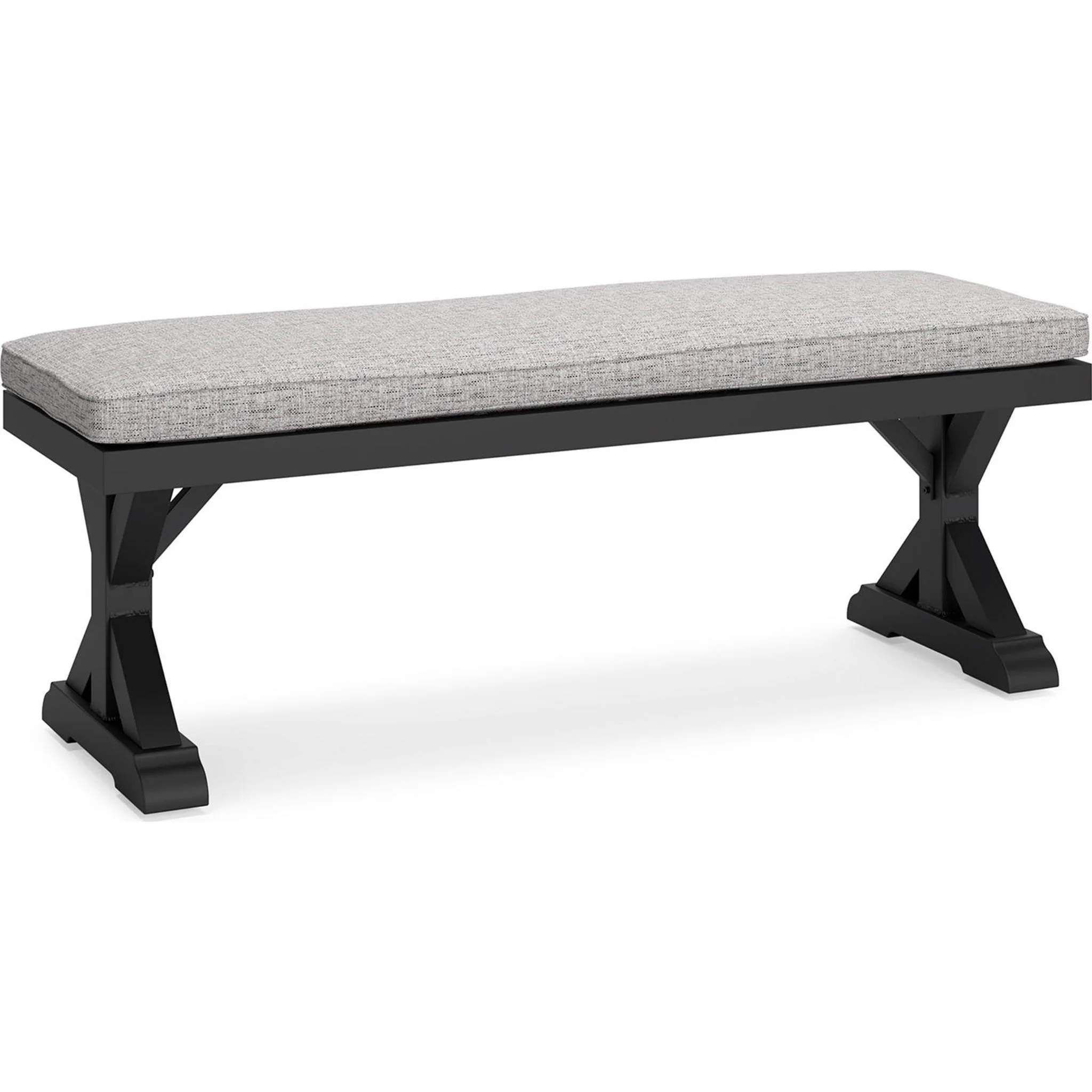 Beachcroft 6 Piece Outdoor Dining Set - Black/Light Gray - Image 3