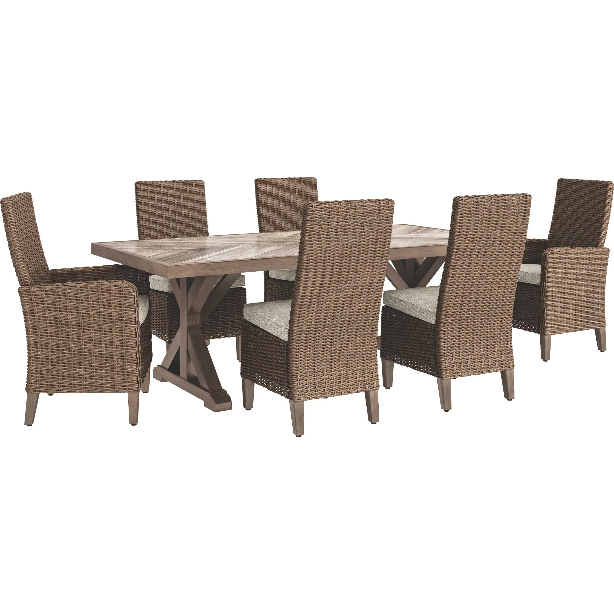 Beachcroft 7 Piece Outdoor Dining Set - Beige