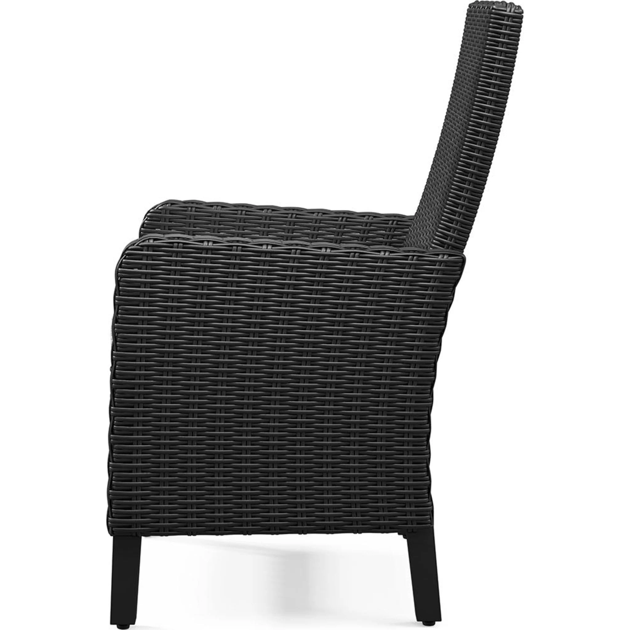 Beachcroft Outdoor Arm Chair with Cushion (Set of 2) - Black/Light Gray - Image 7