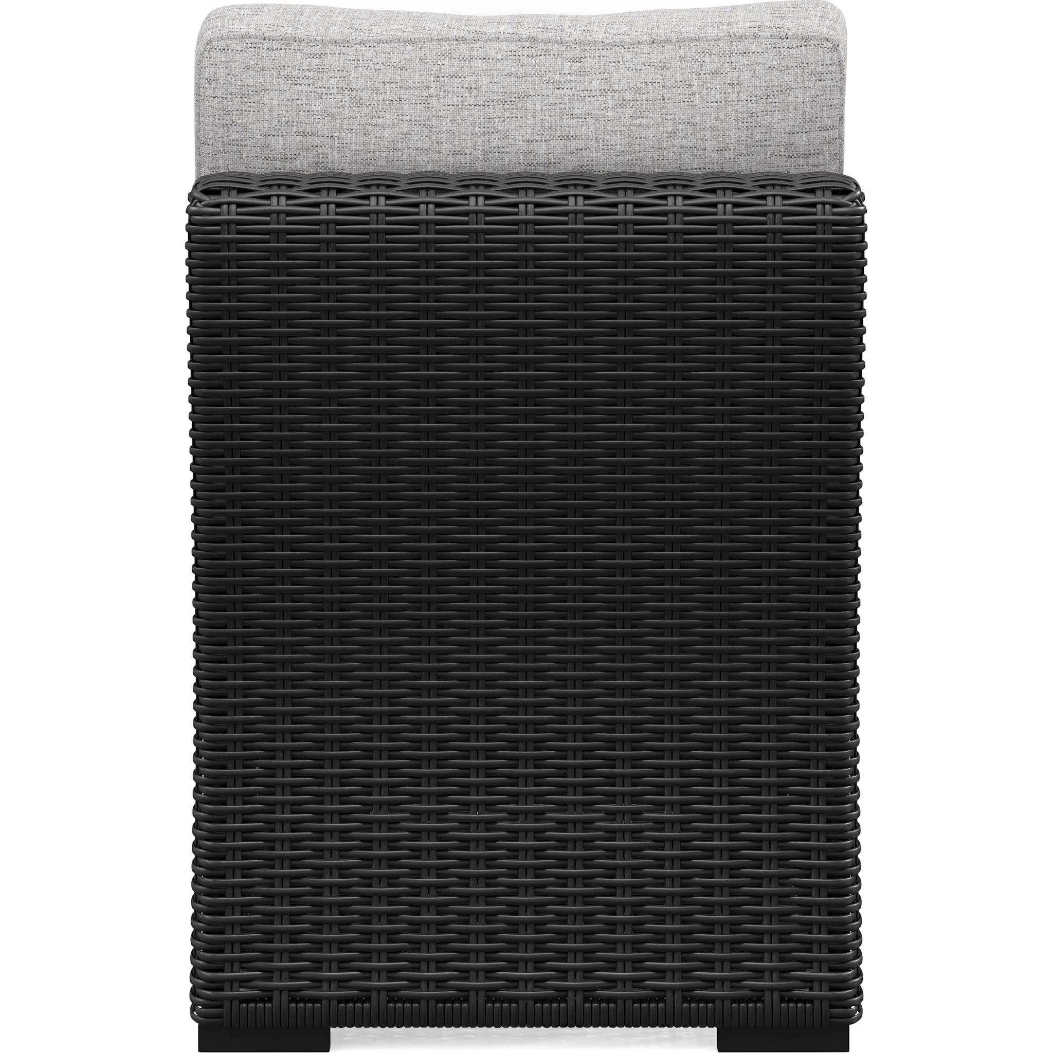 Beachcroft Outdoor Armless Chair with Cushion - Black/Light Gray - Image 6