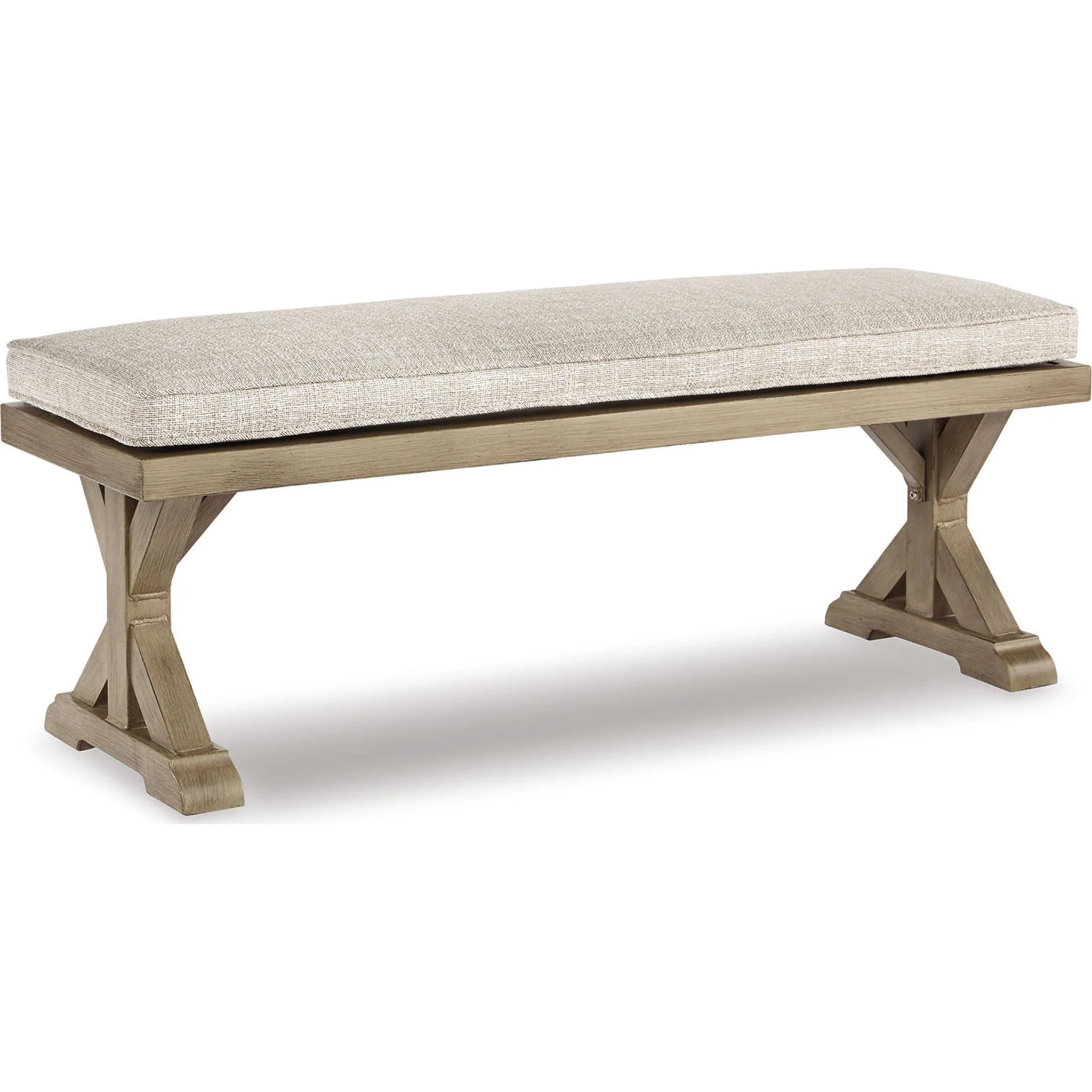 Beachcroft Outdoor Bench with Cushion - Beige