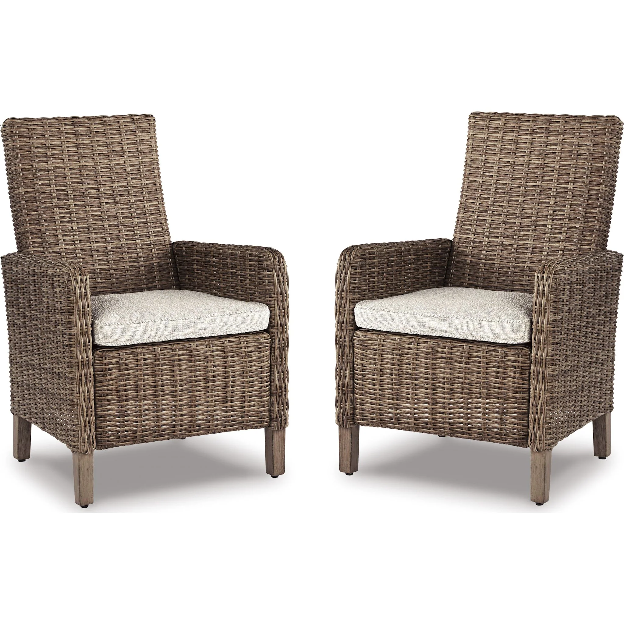 Beachcroft Outdoor Chair with Cushion (set of 2) - Beige