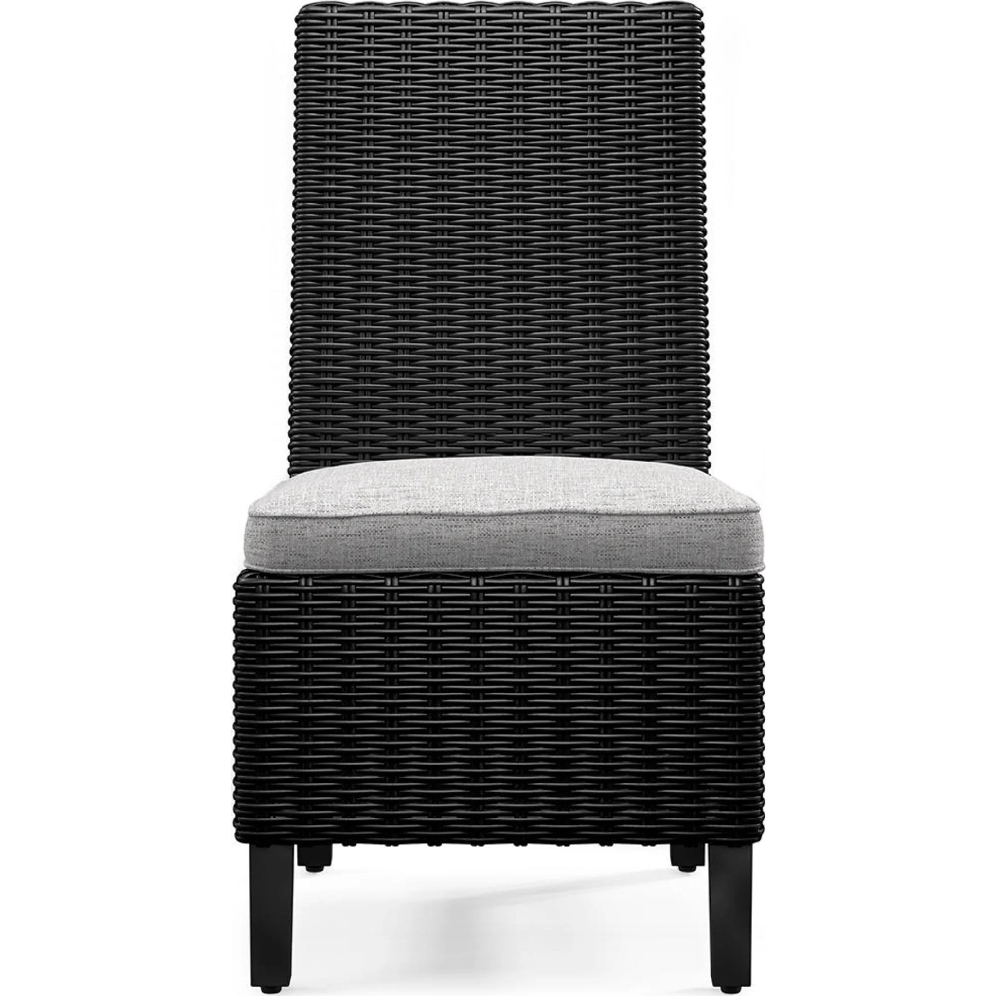Beachcroft Outdoor Chair with Cushion (set of 2) - Black/Light Gray - Image 5