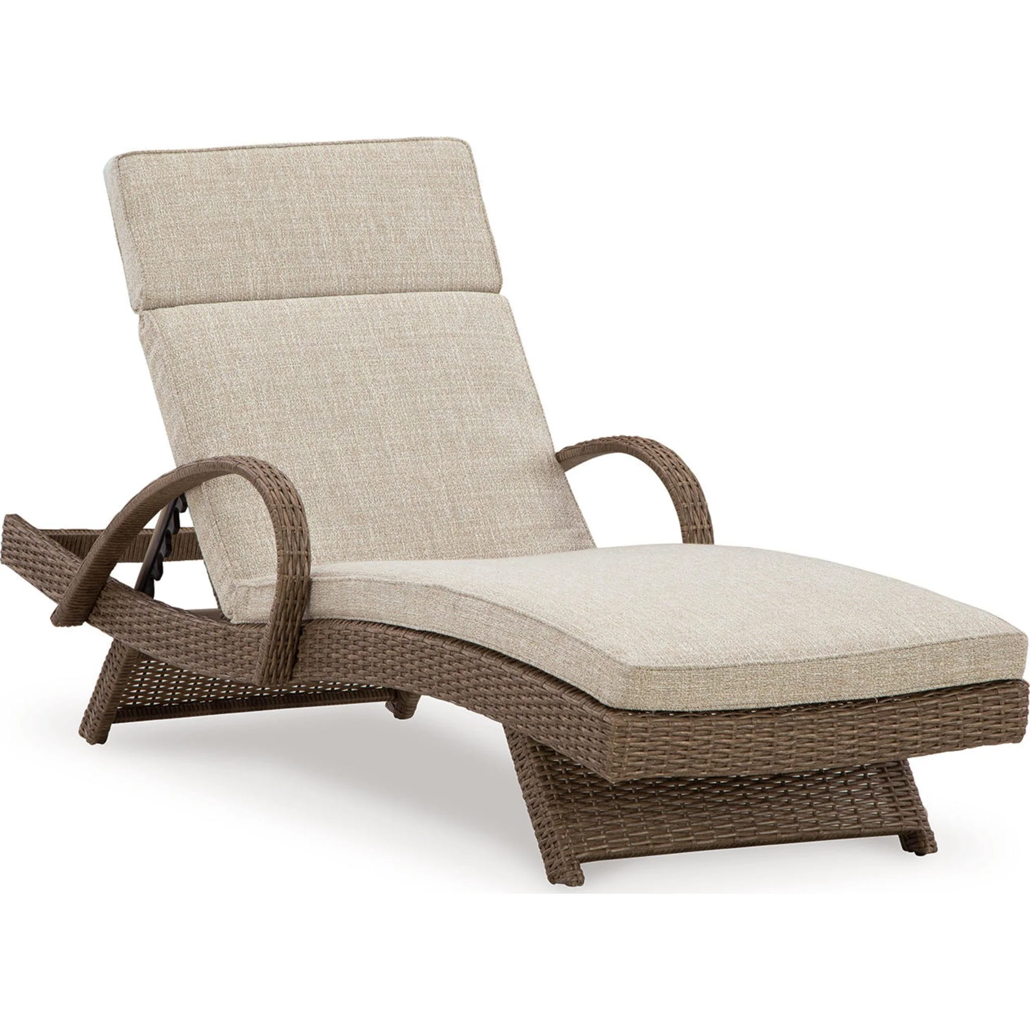 Beachcroft Outdoor Chaise Lounge with Cushion - Beige
