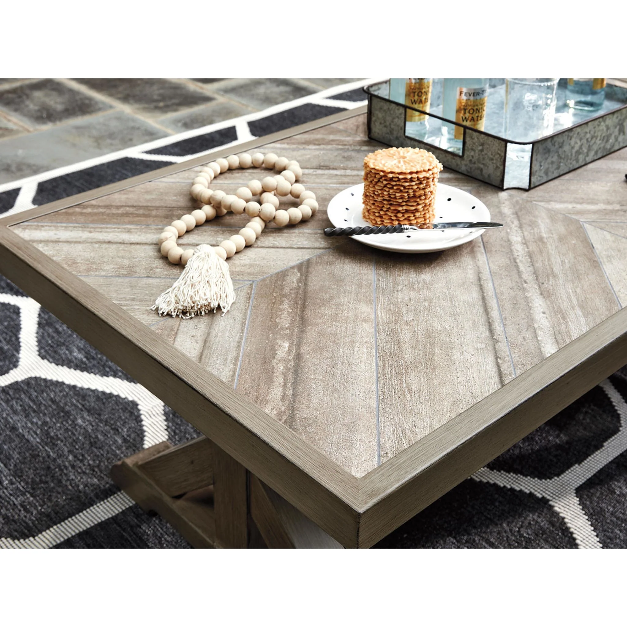 Beachcroft Outdoor Coffee Table - Beige - Image 11