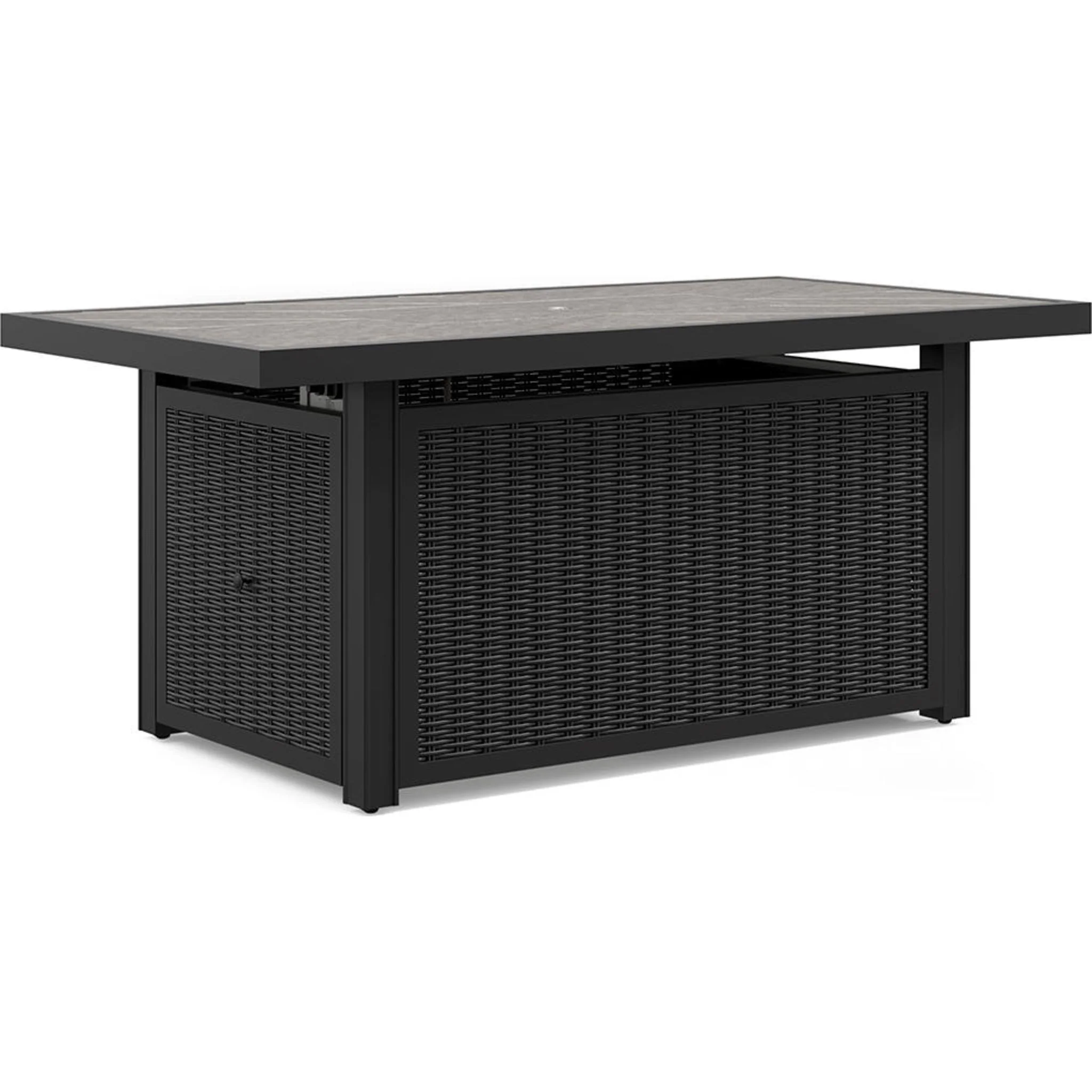 Beachcroft Outdoor Fire Pit Table - Black/Light Gray