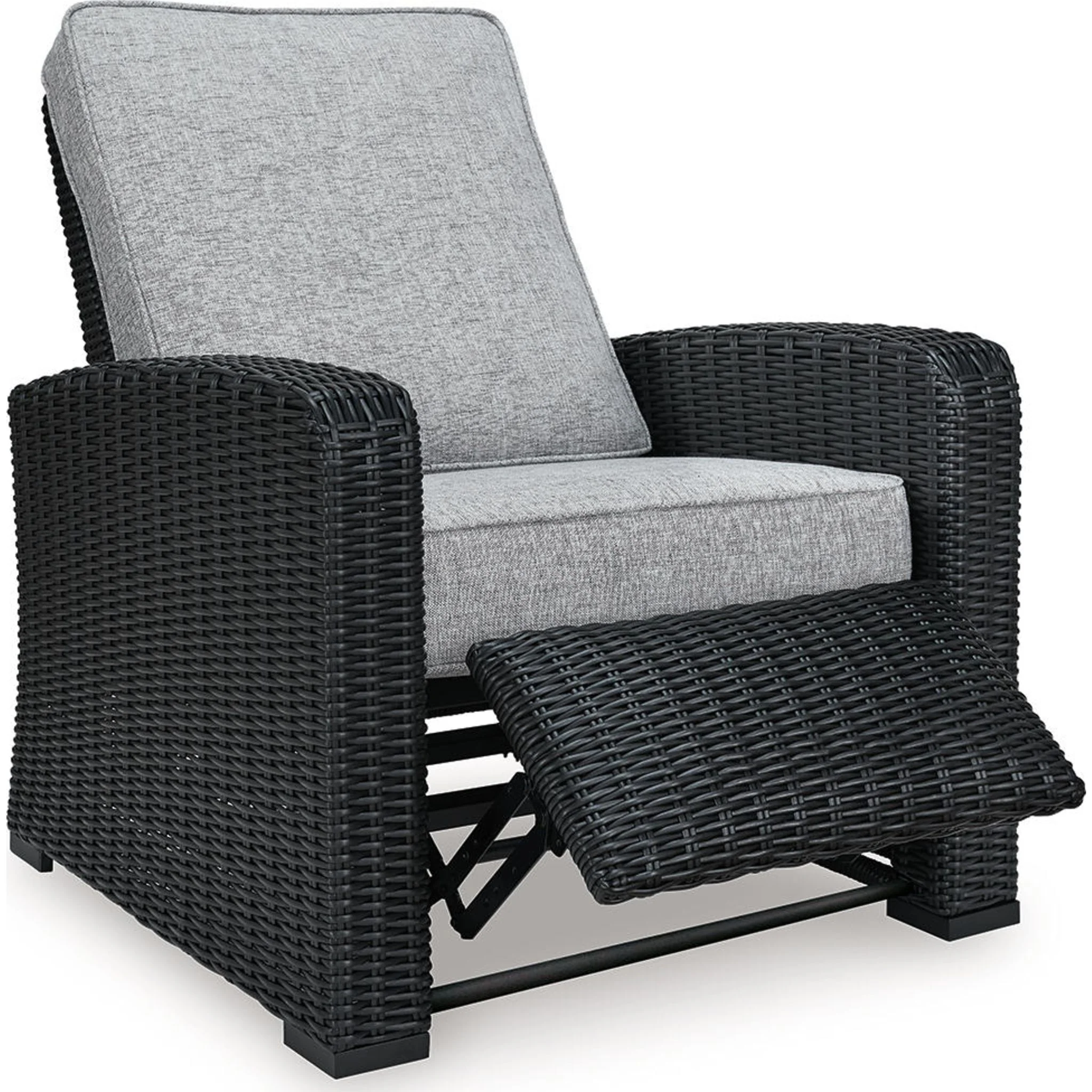 Beachcroft Outdoor Recliner - Black/Light Gray - Image 3