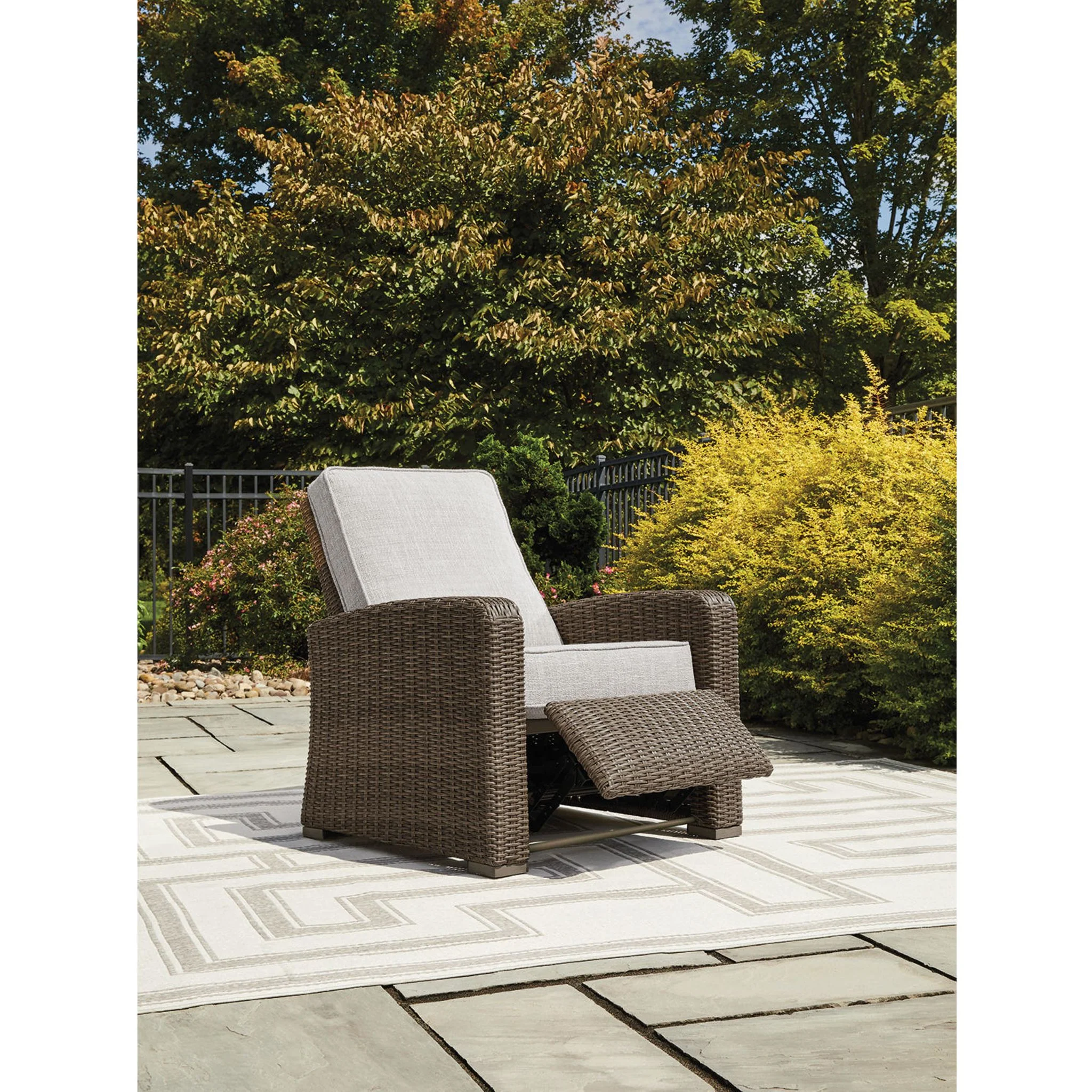 Beachcroft Outdoor Recliner - Beige - Image 7