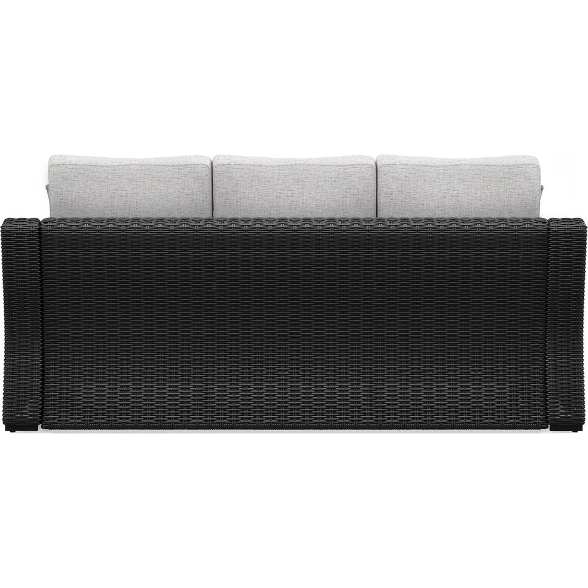 Beachcroft Outdoor Sofa with Cushion - Black/Light Gray - Image 7