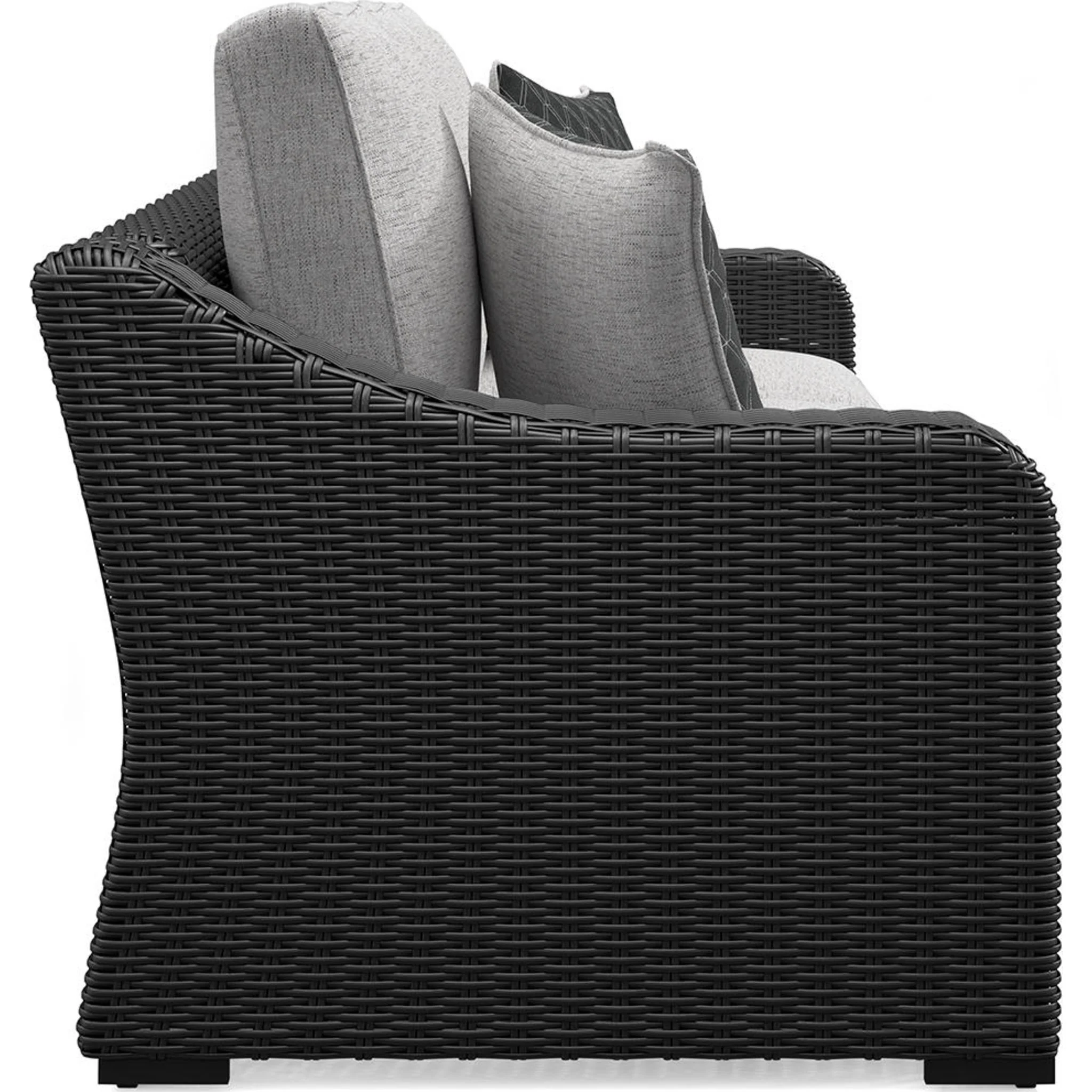 Beachcroft Outdoor Sofa with Cushion - Black/Light Gray - Image 9