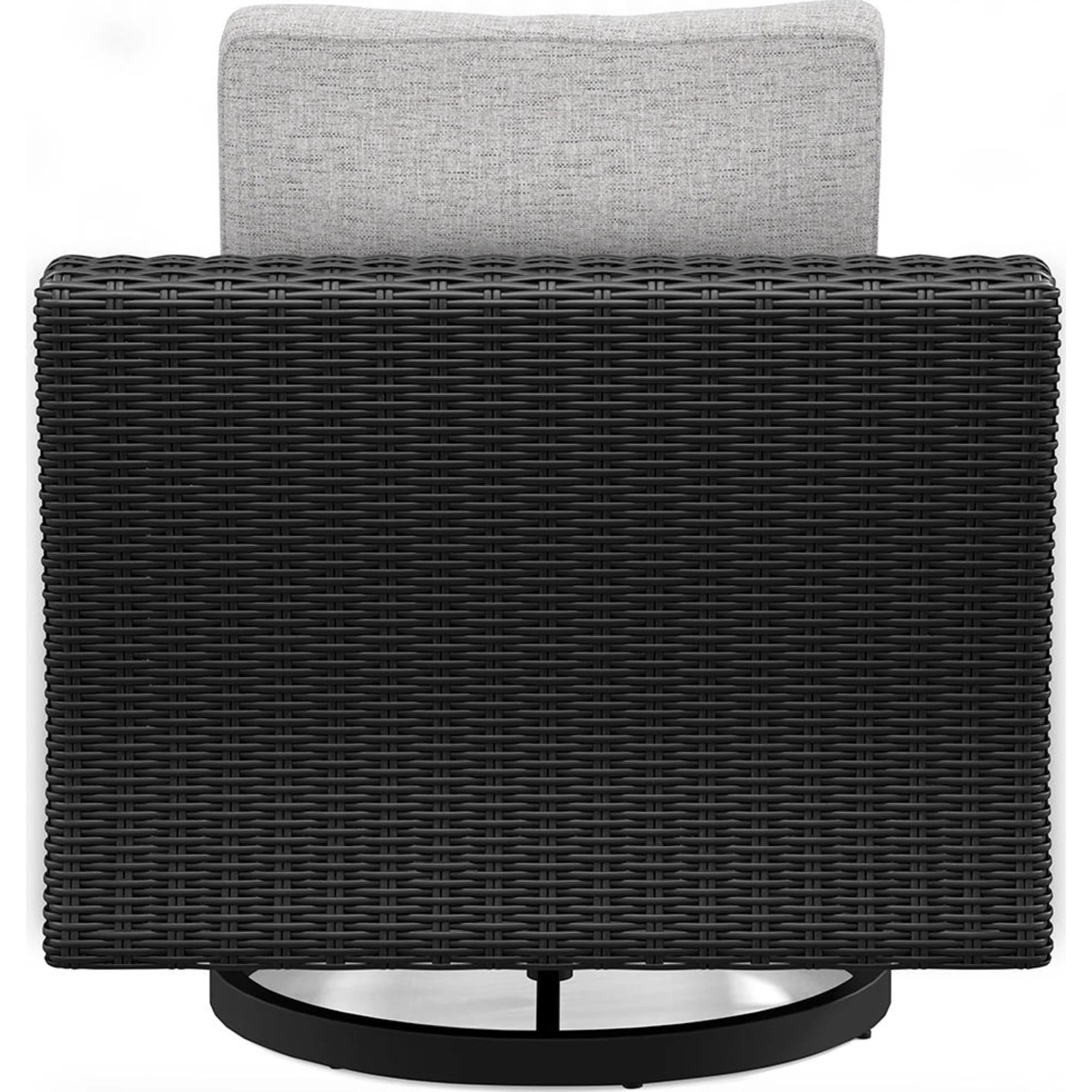 Beachcroft Outdoor Swivel Lounge Chair with Cushion - Black/Light Gray - Image 12