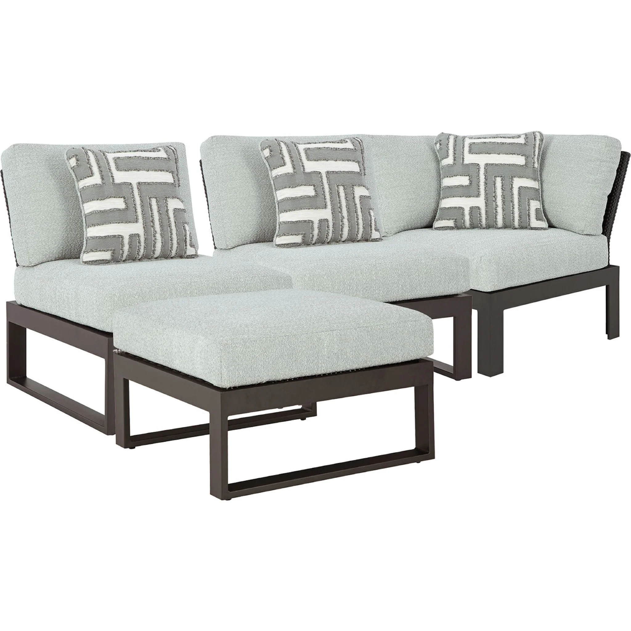 Beachloft 4 Piece Outdoor Sectional - Black/Gray - Image 2
