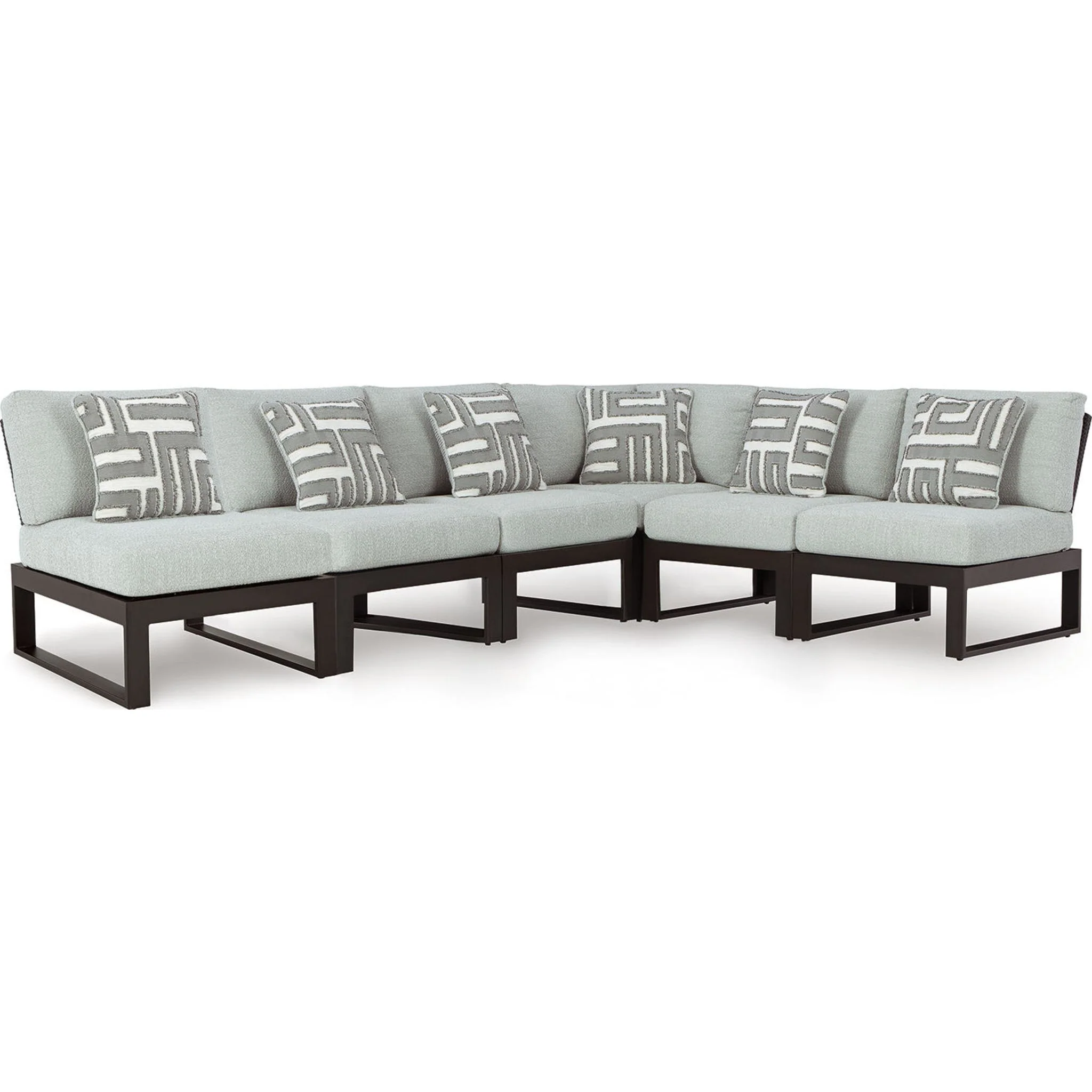 Beachloft 6 Piece Outdoor Sectional - Black
