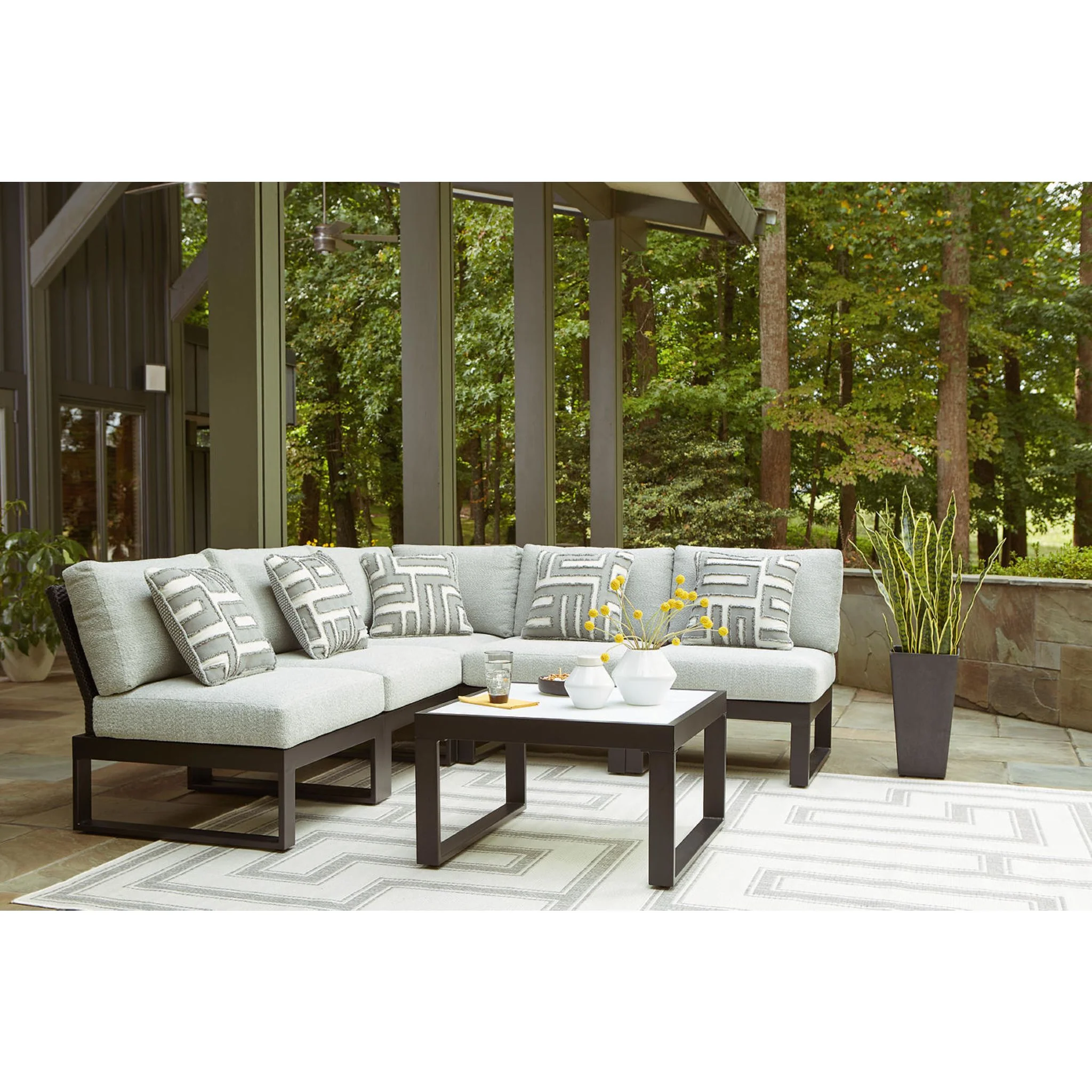 Beachloft 6 Piece Outdoor Sectional - Black - Image 10