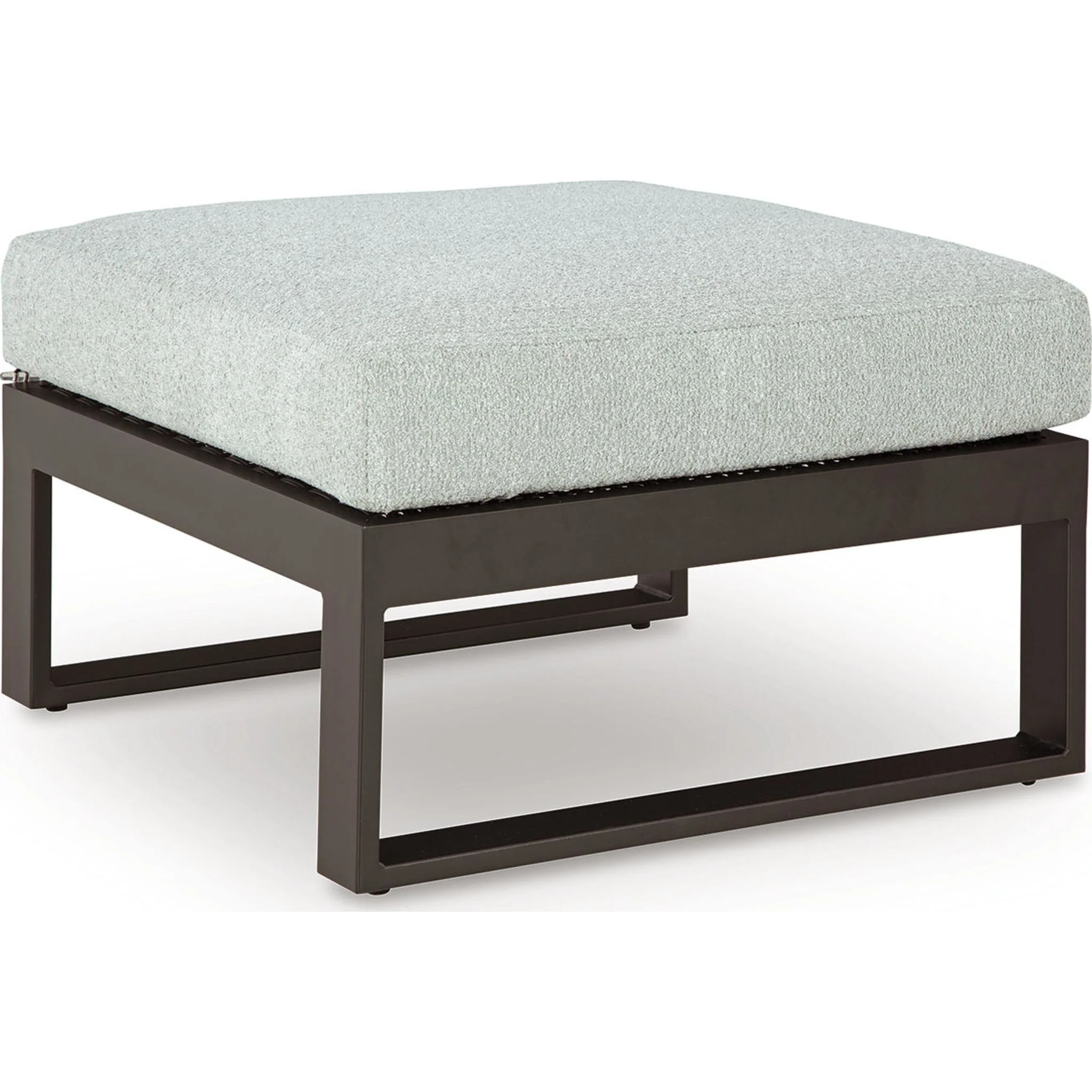 Beachloft Outdoor Ottoman with Cushion - Black/Gray