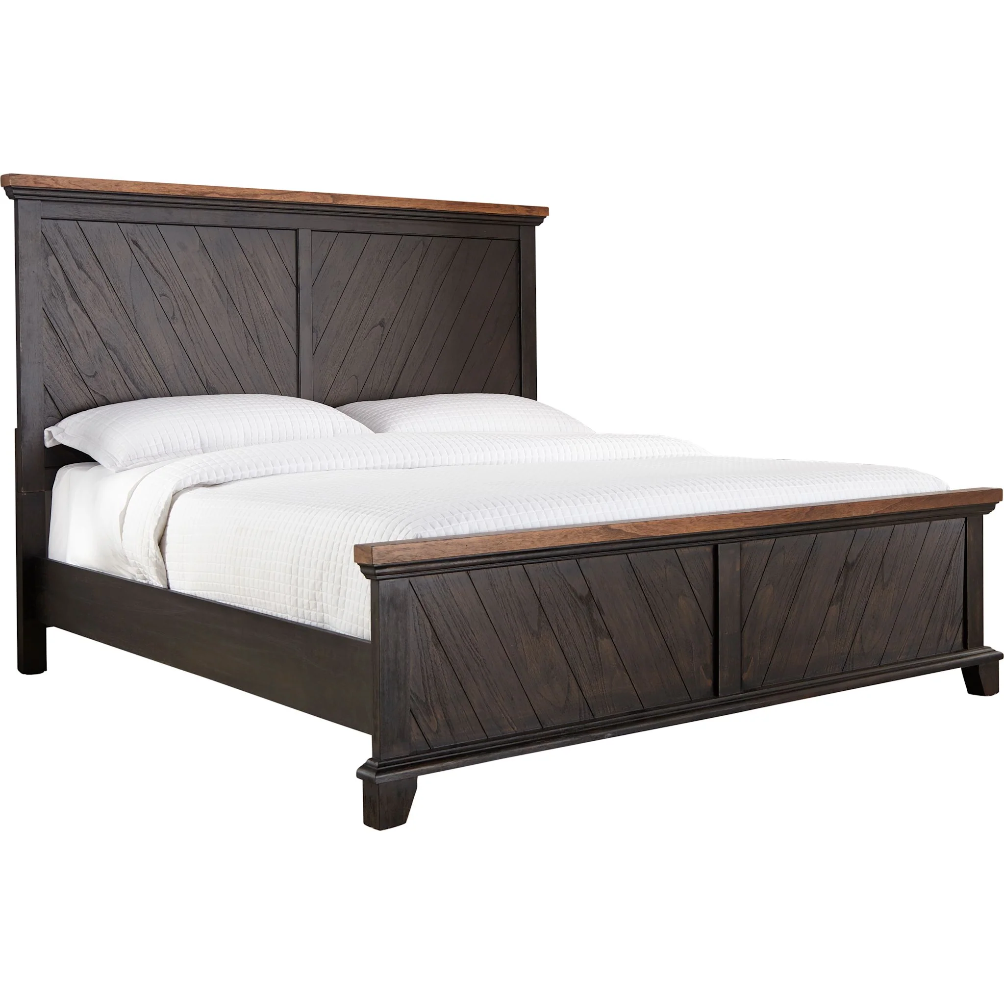 Bear Creek 6 Piece Panel Bedroom - Chocolate/Honey-Smoke - Image 2