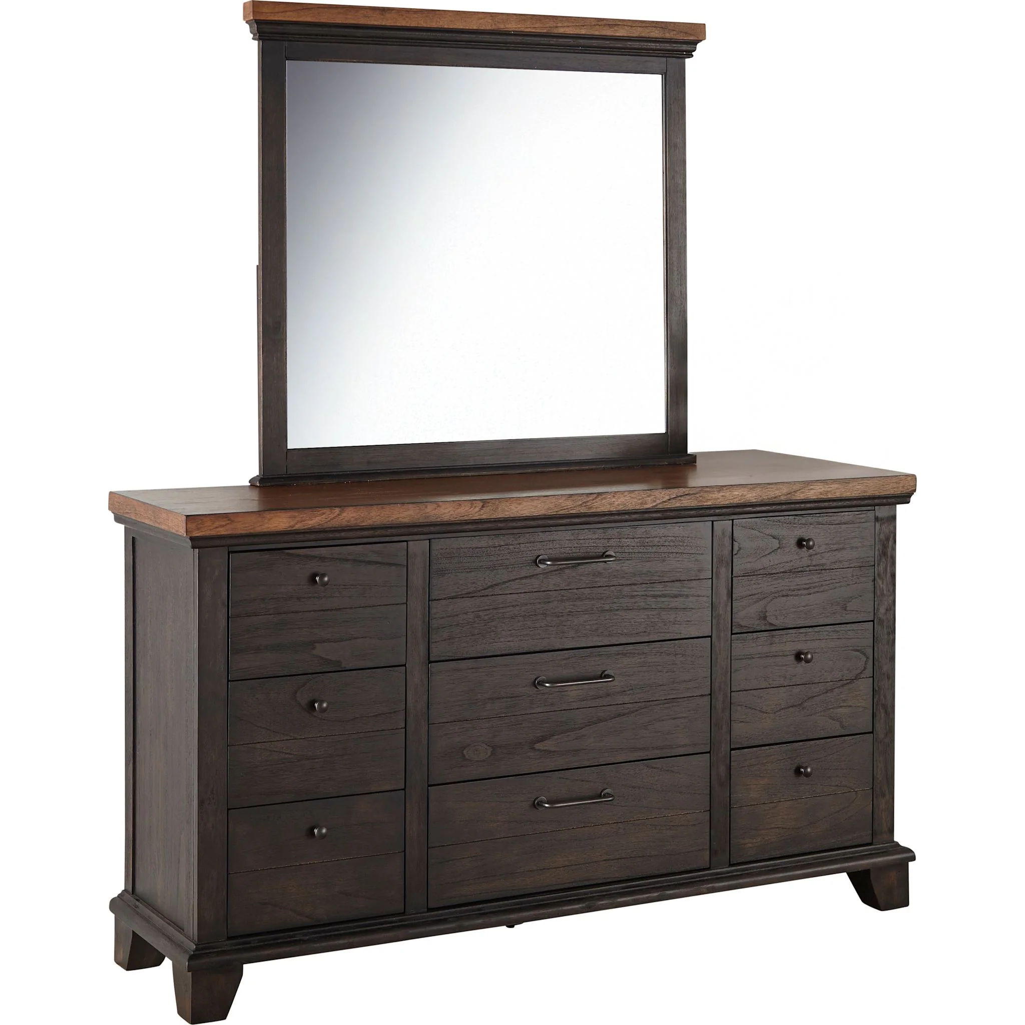 Bear Creek 6 Piece Panel Bedroom - Chocolate/Honey-Smoke - Image 3