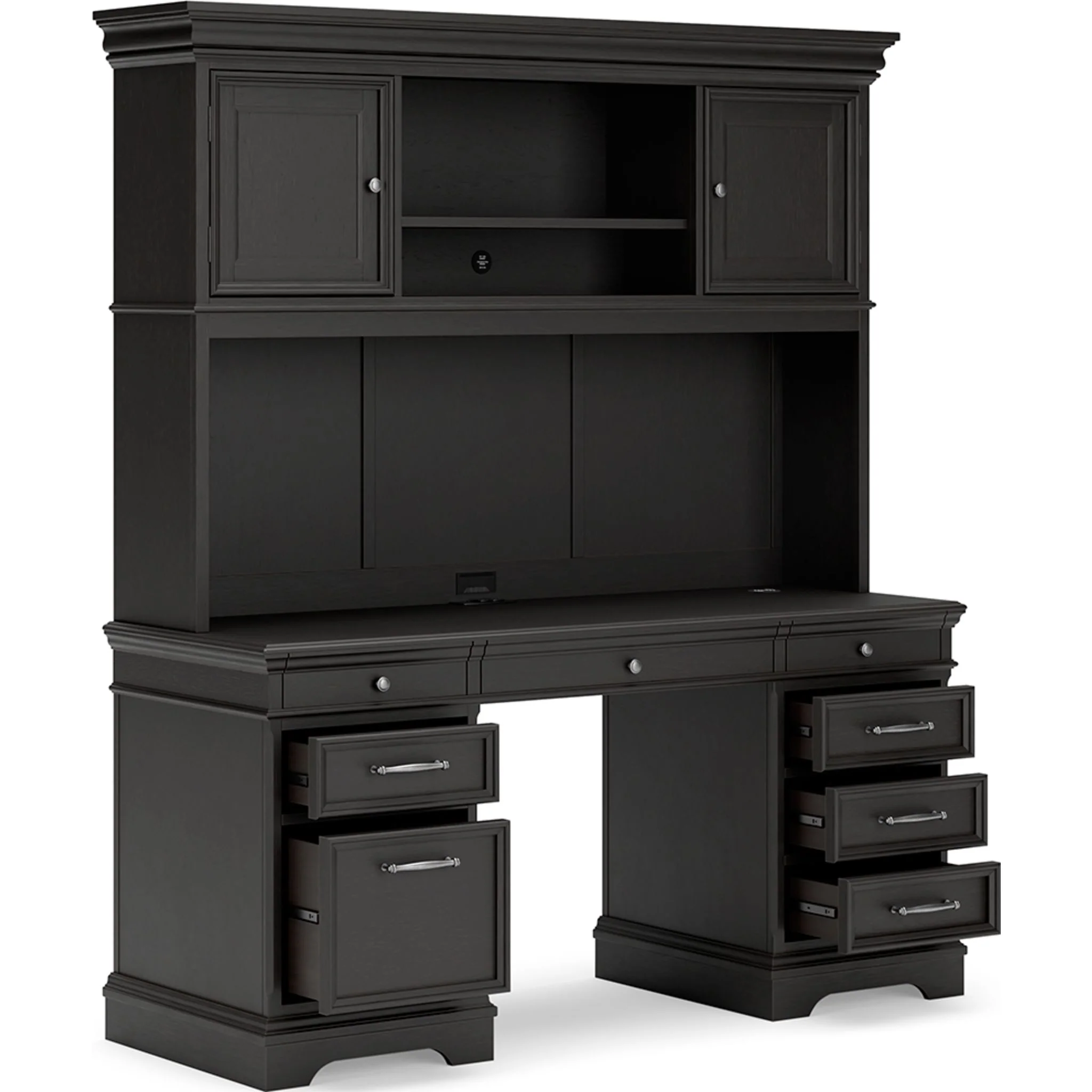 Beckincreek 4 Piece Desk - Black - Image 4