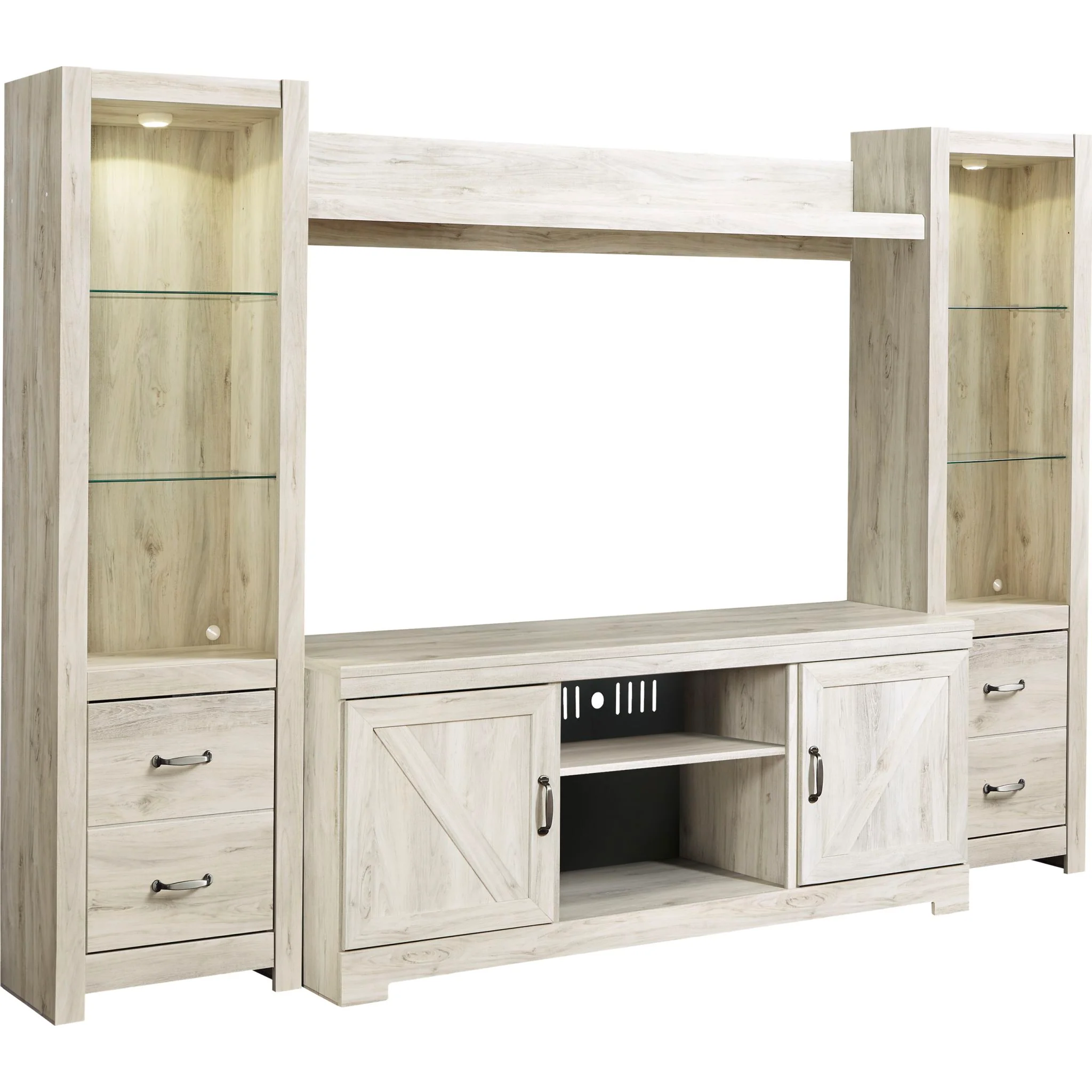Bellaby 5 Piece Entertainment Unit - Whitewash - Image 19