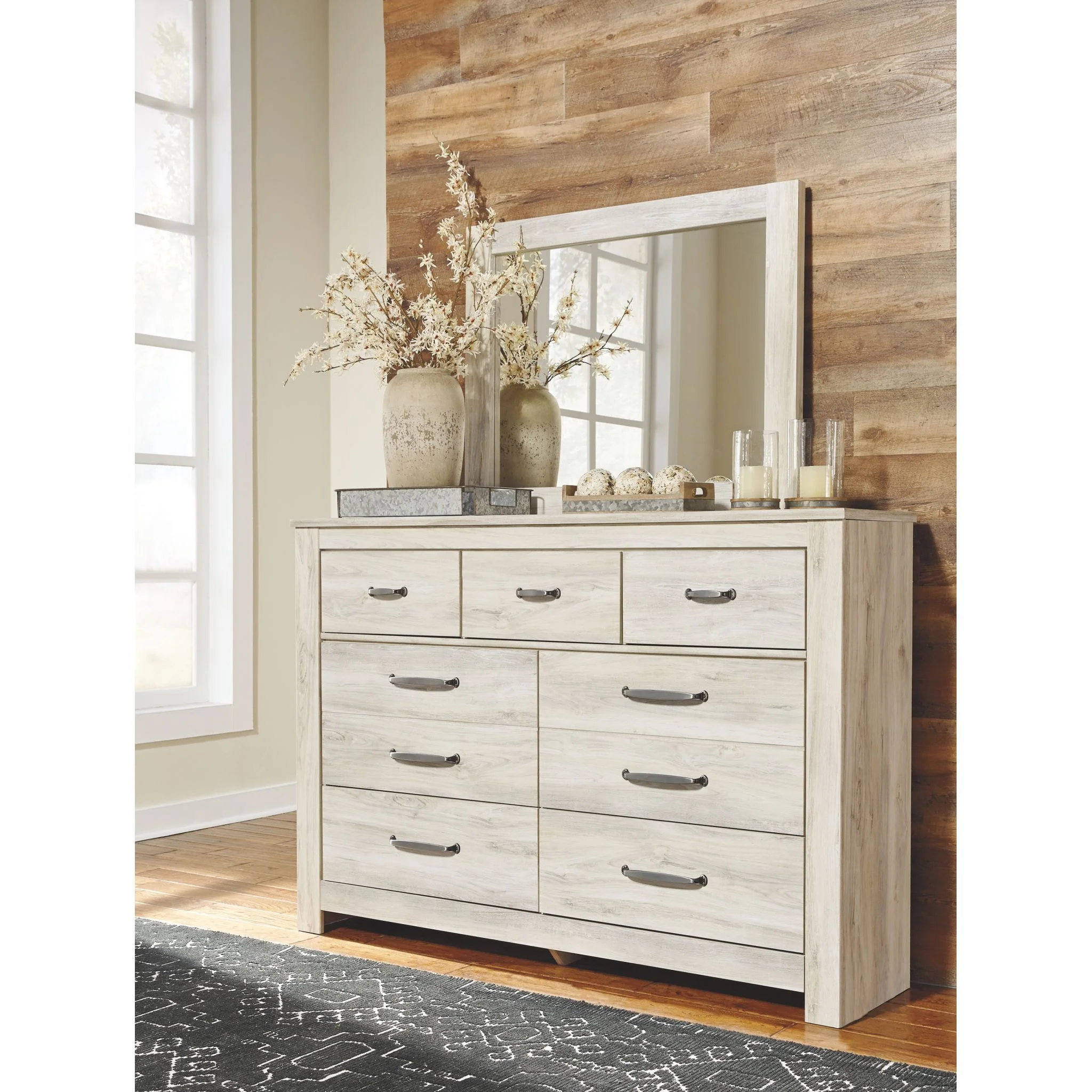 Bellaby 5 Piece King Panel Bedroom - Whitewash - Image 5