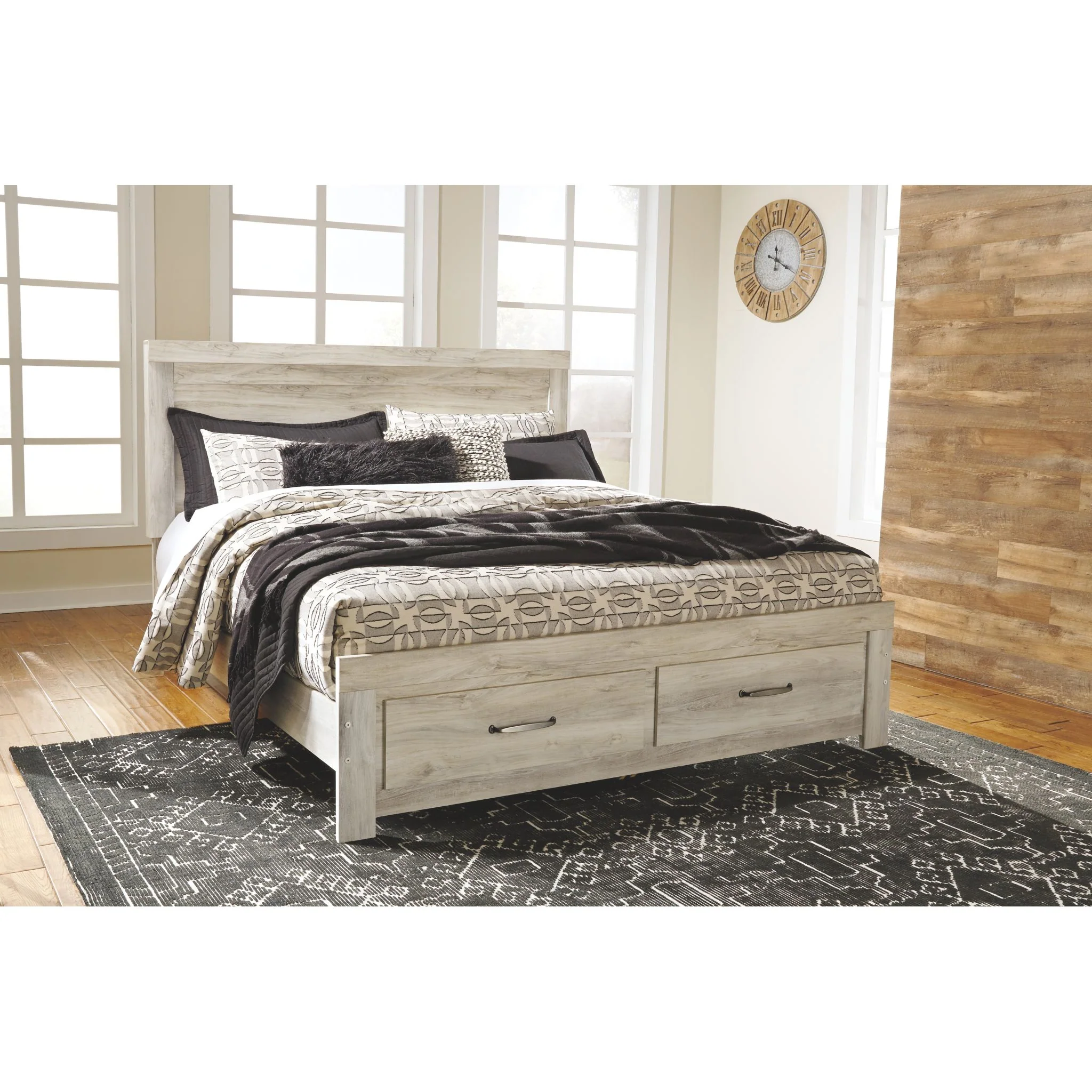 Bellaby 5 Piece King Storage Bedroom - Whitewash - Image 4